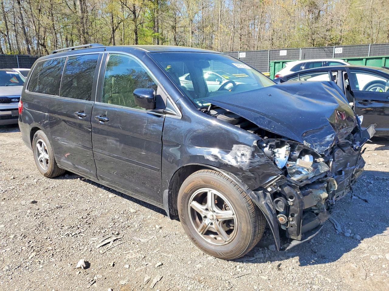 2006 Honda Odyssey Touring Black vin: 5FNRL38846B080052