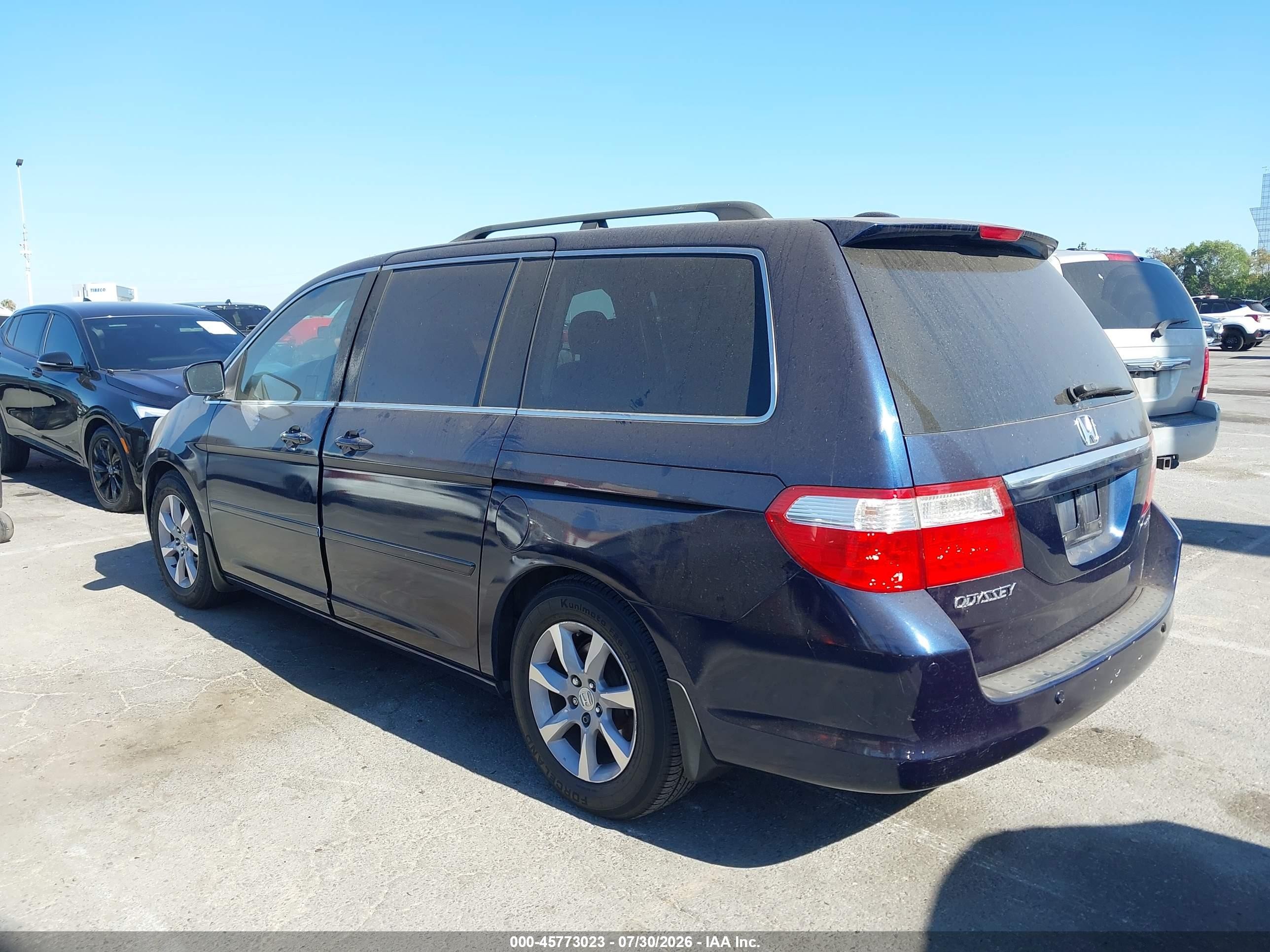 2006 Honda Odyssey Touring Blue vin: 5FNRL38856B050767