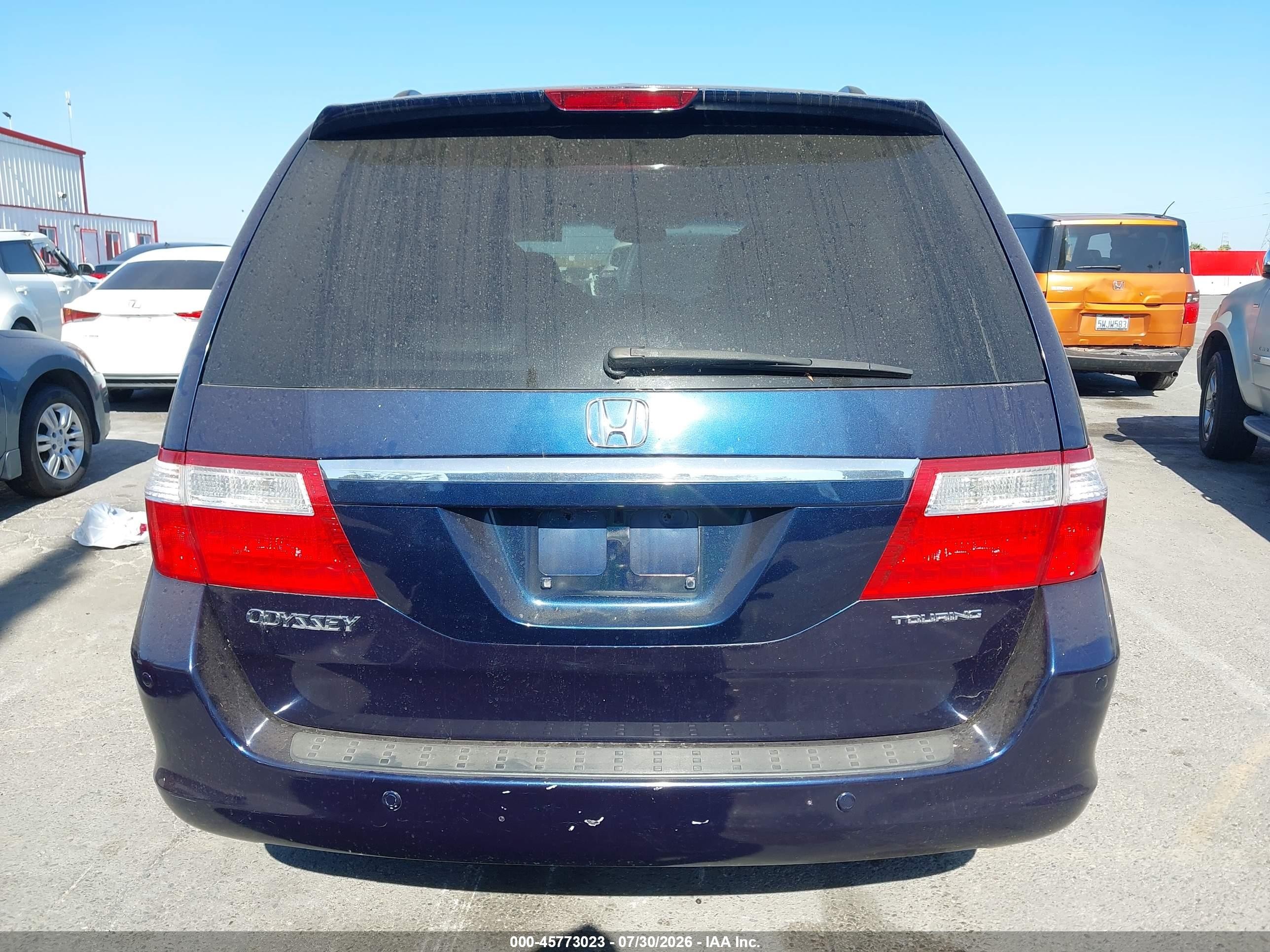 2006 Honda Odyssey Touring Blue vin: 5FNRL38856B050767