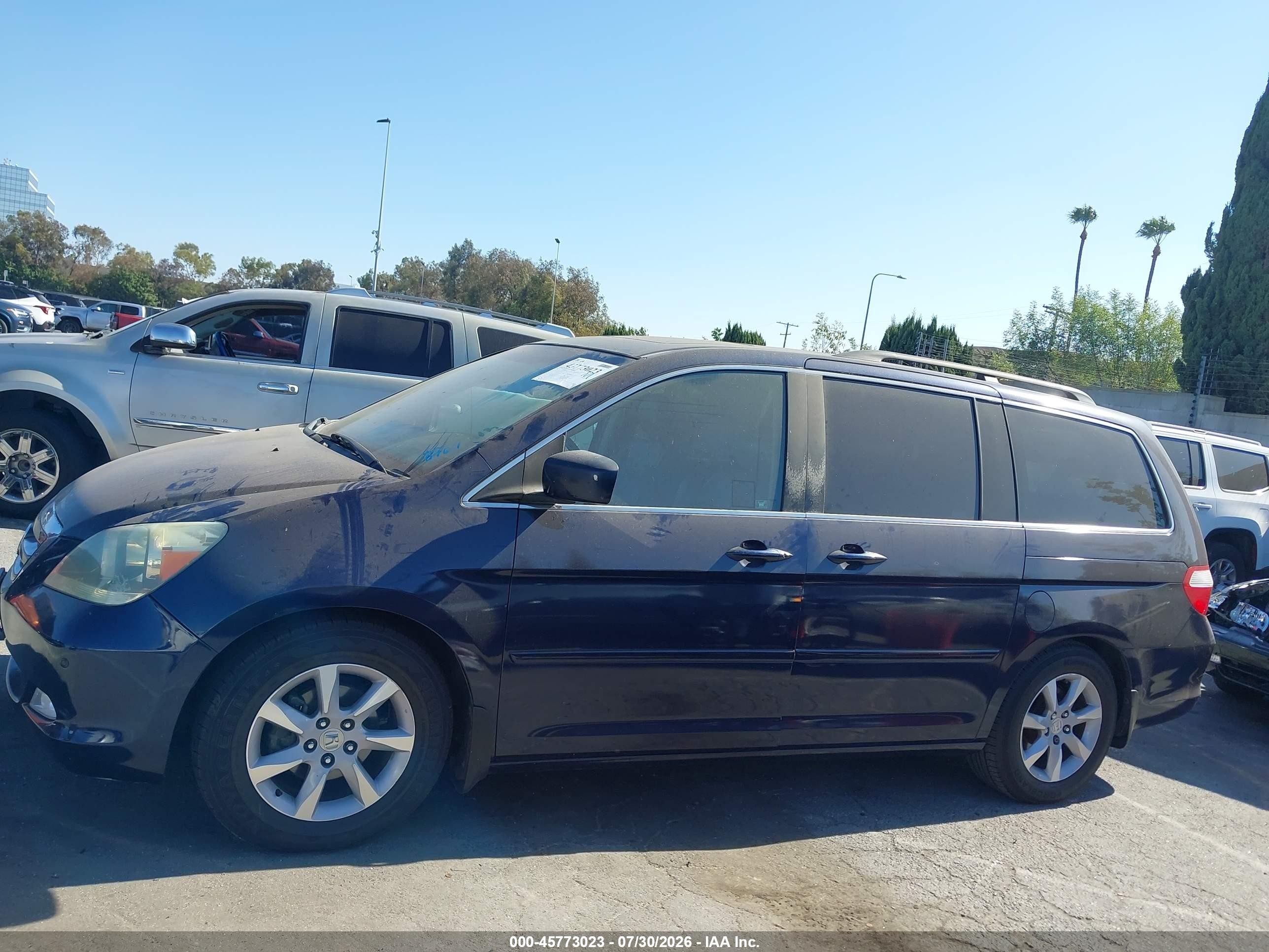 2006 Honda Odyssey Touring Blue vin: 5FNRL38856B050767
