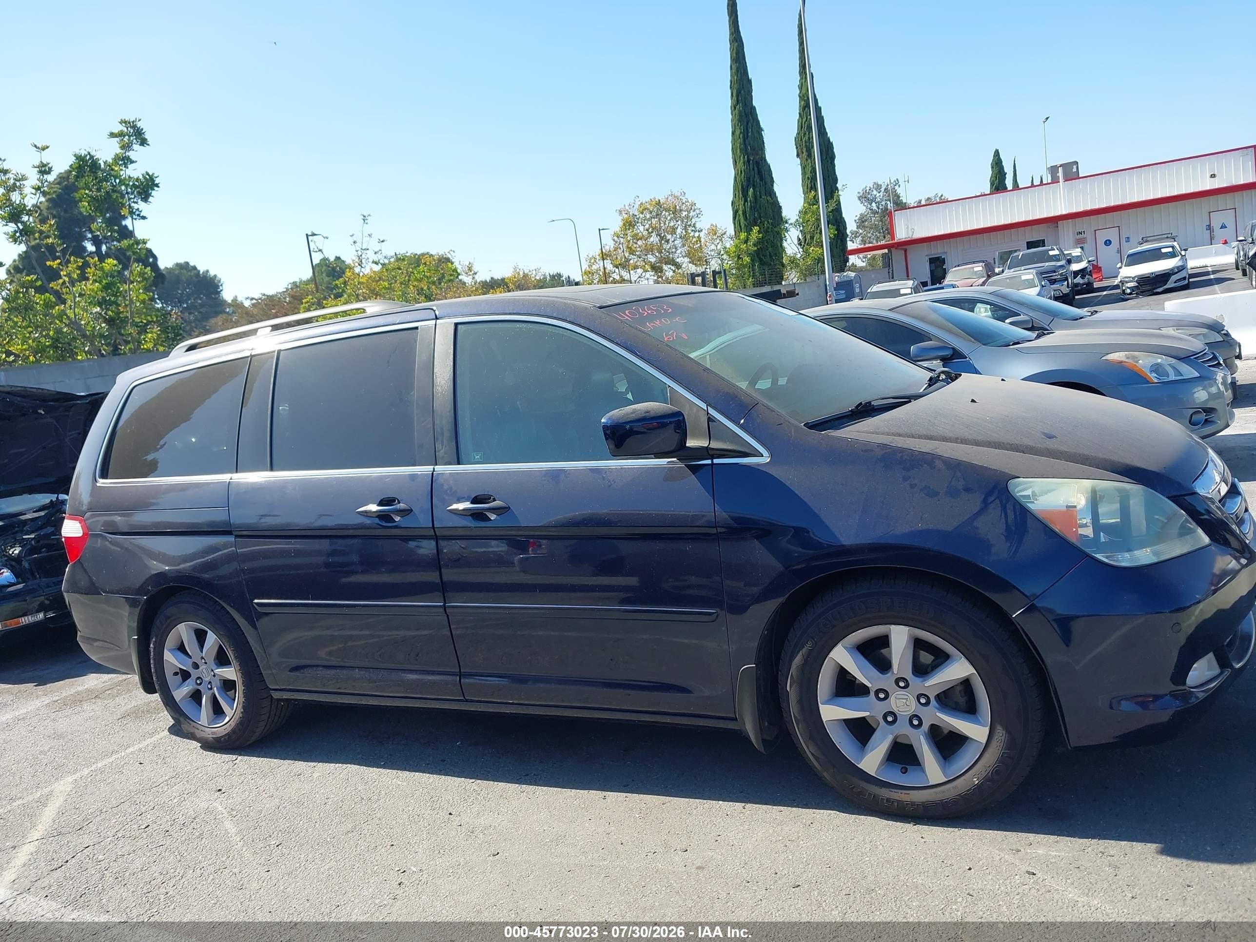 2006 Honda Odyssey Touring Blue vin: 5FNRL38856B050767