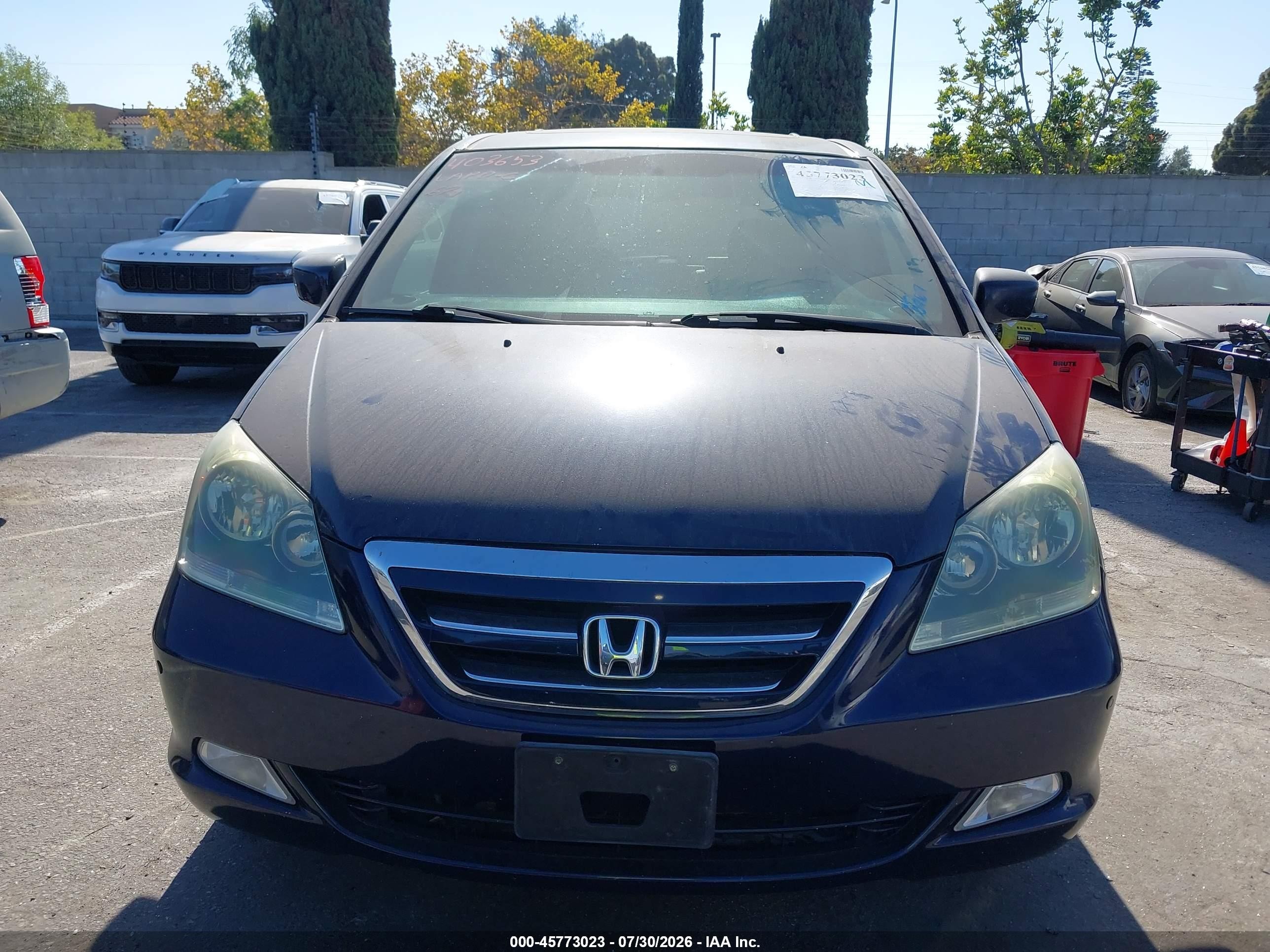 2006 Honda Odyssey Touring Blue vin: 5FNRL38856B050767