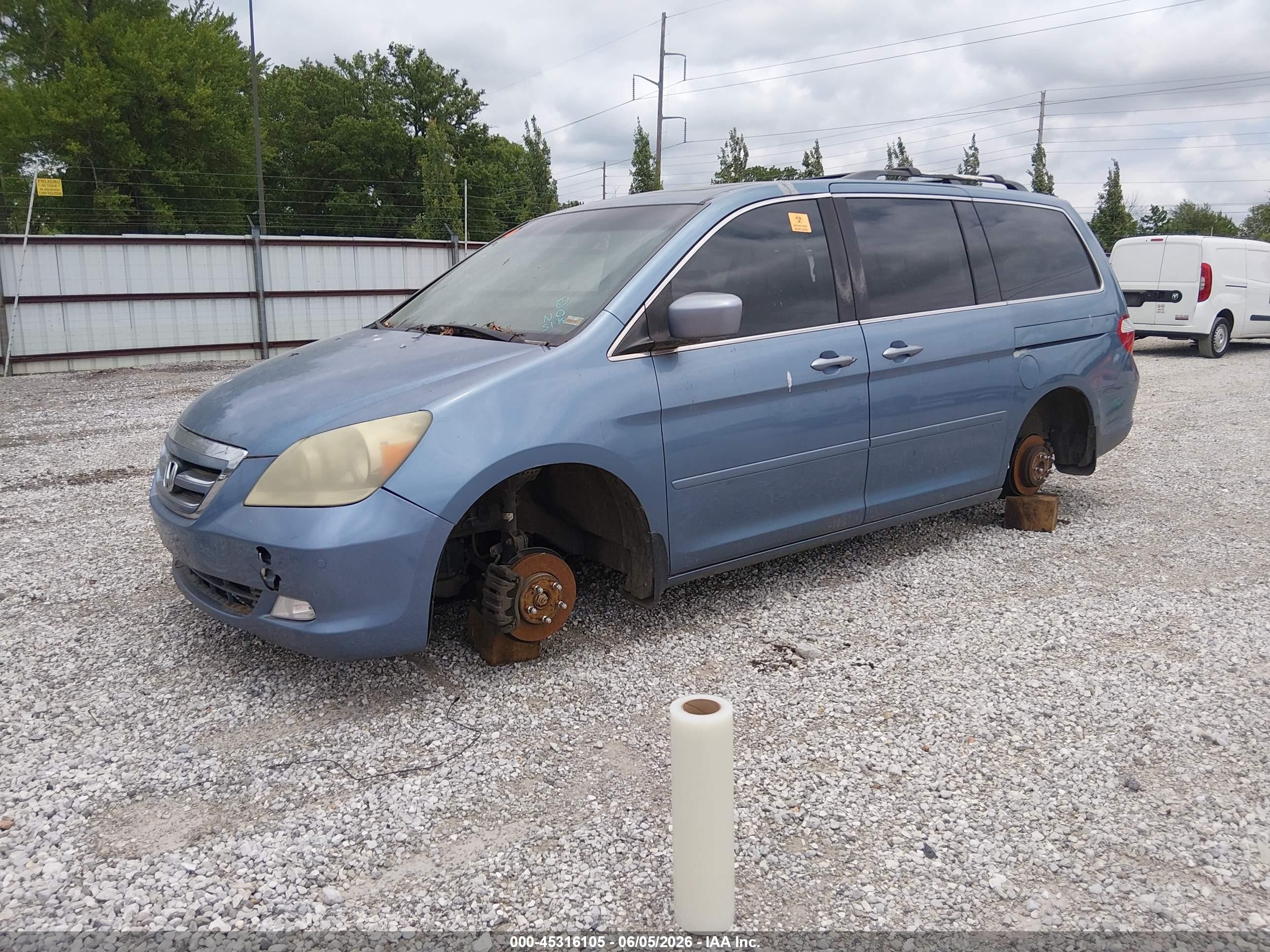 2006 Honda Odyssey Touring Blue vin: 5FNRL38856B122941
