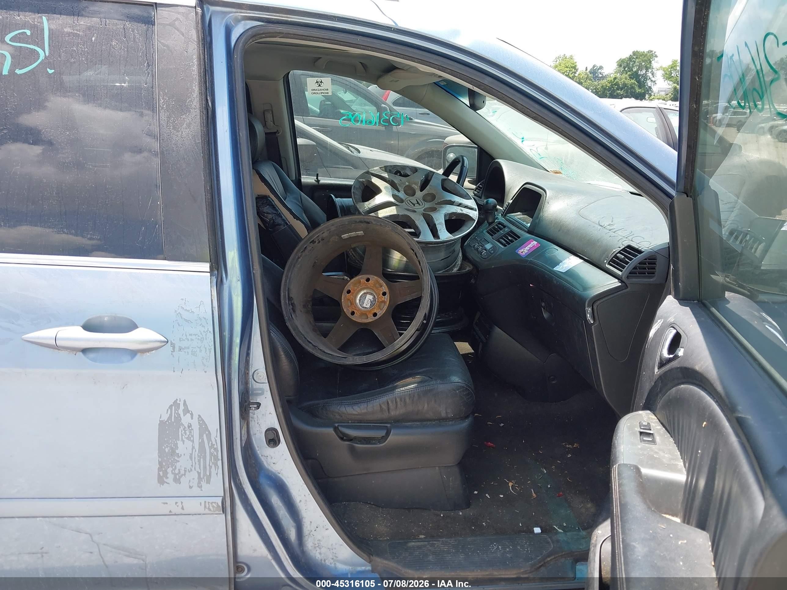 2006 Honda Odyssey Touring Blue vin: 5FNRL38856B122941