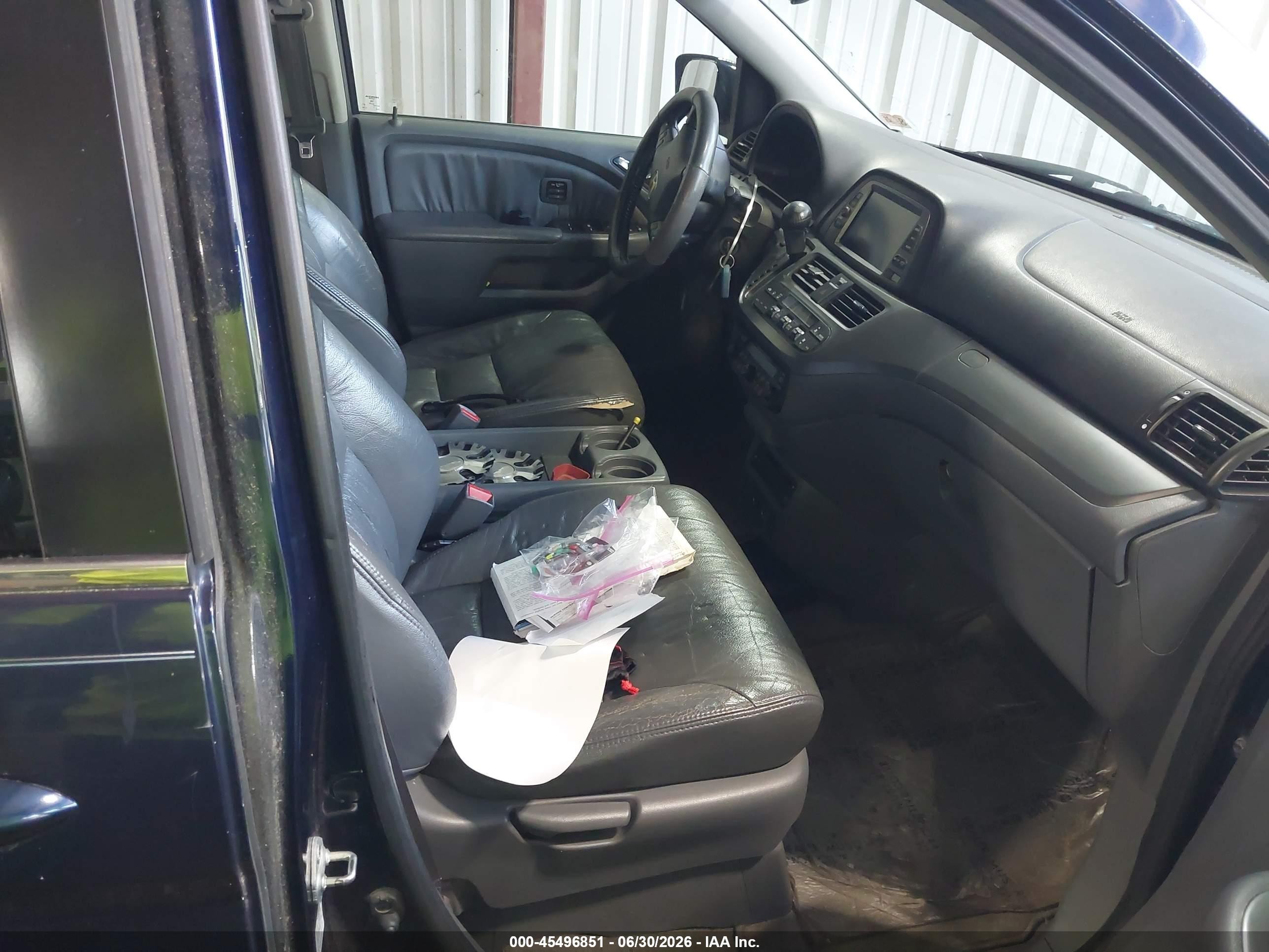 2007 Honda Odyssey Touring Синий vin: 5FNRL38857B089084