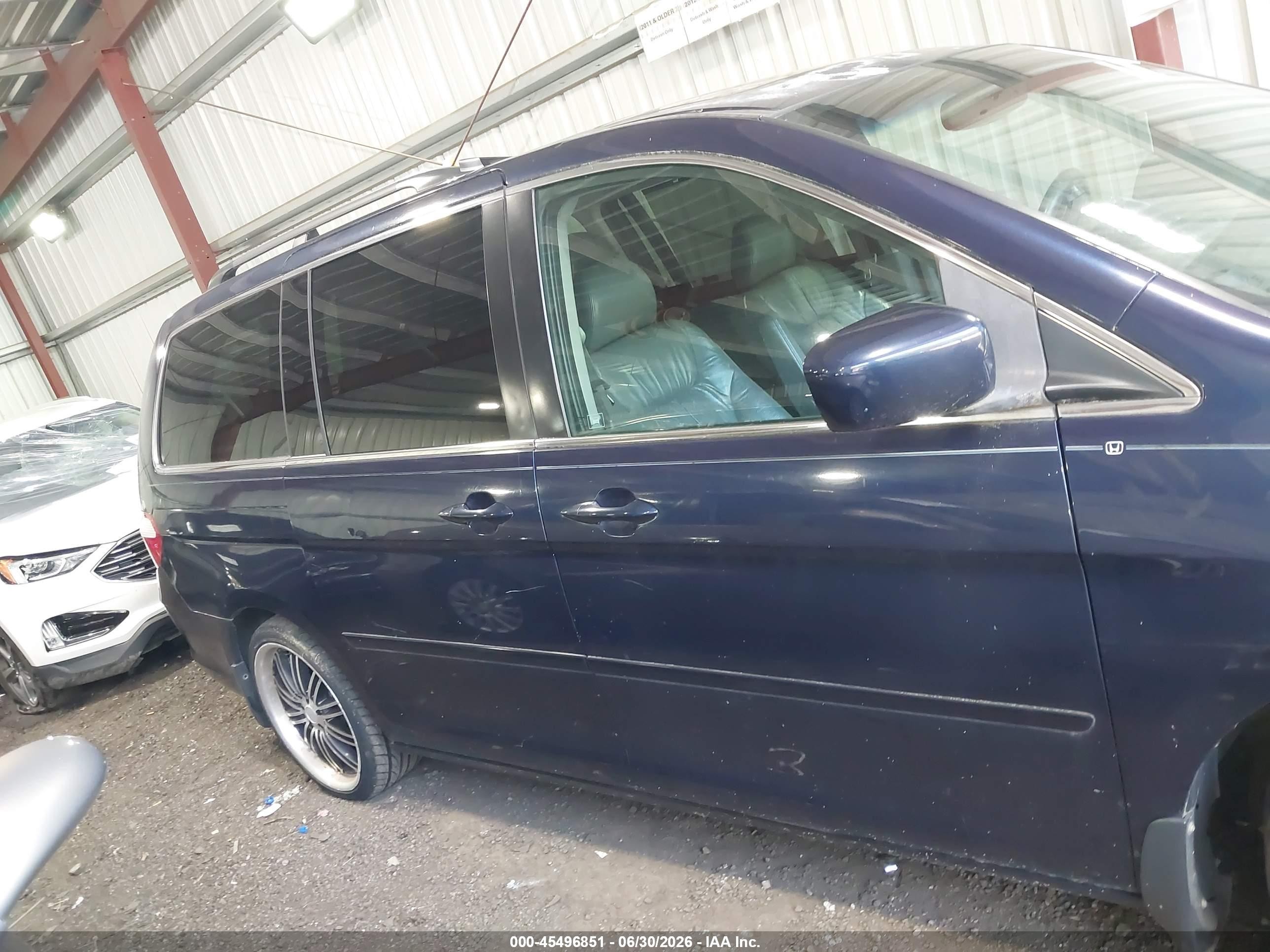 2007 Honda Odyssey Touring Синий vin: 5FNRL38857B089084