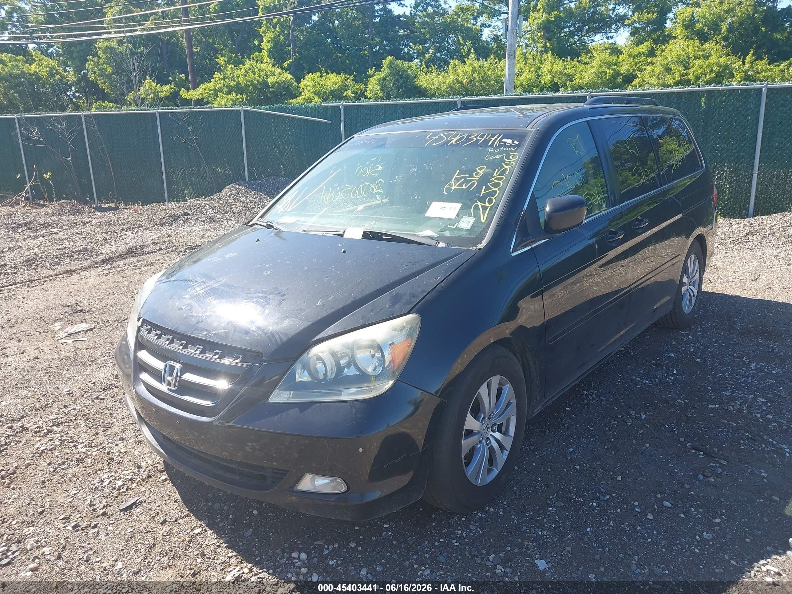 2007 Honda Odyssey Touring Black vin: 5FNRL38857B092650