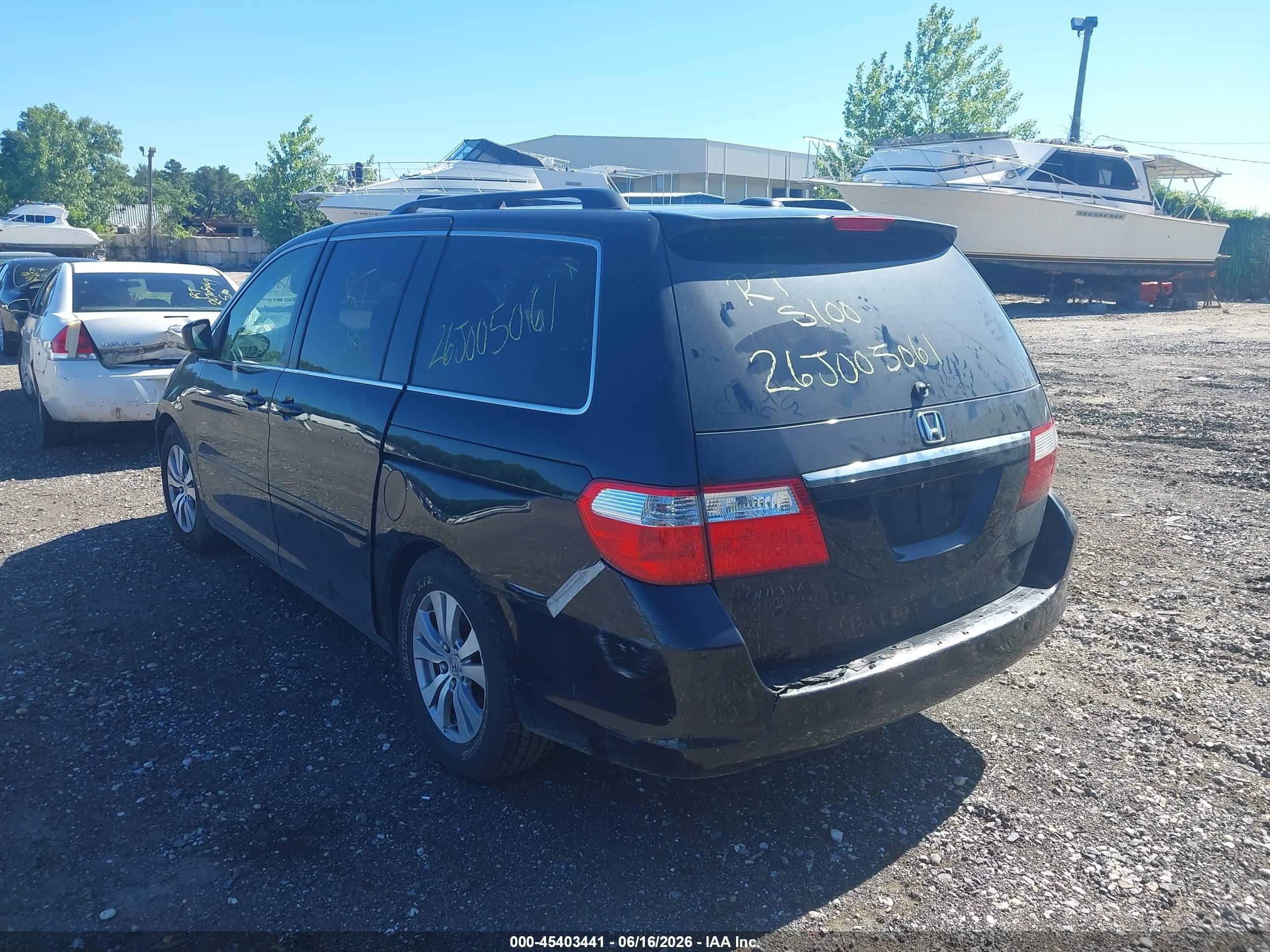 2007 Honda Odyssey Touring Black vin: 5FNRL38857B092650