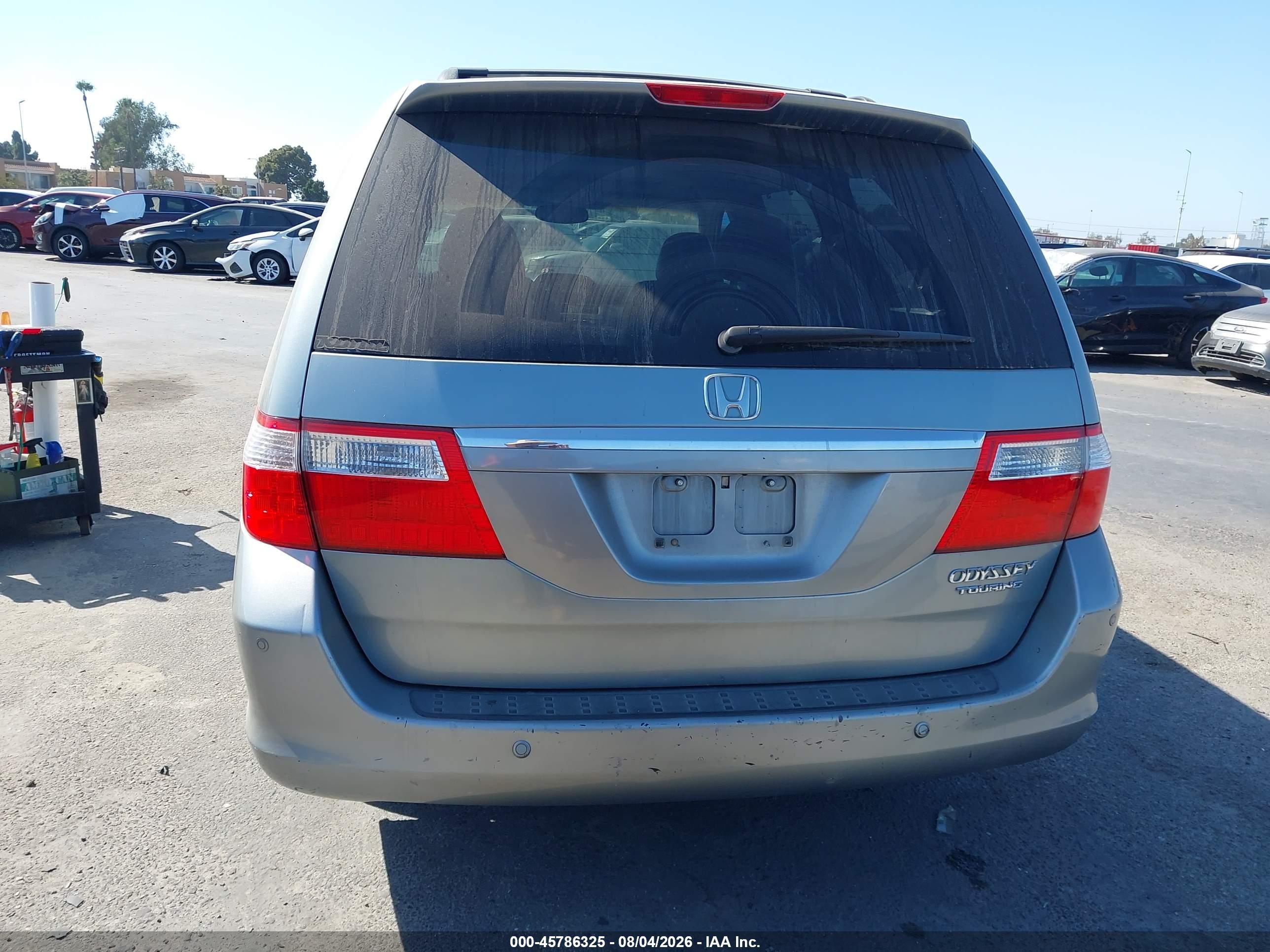 2005 Honda Odyssey Touring Gray vin: 5FNRL38875B030292