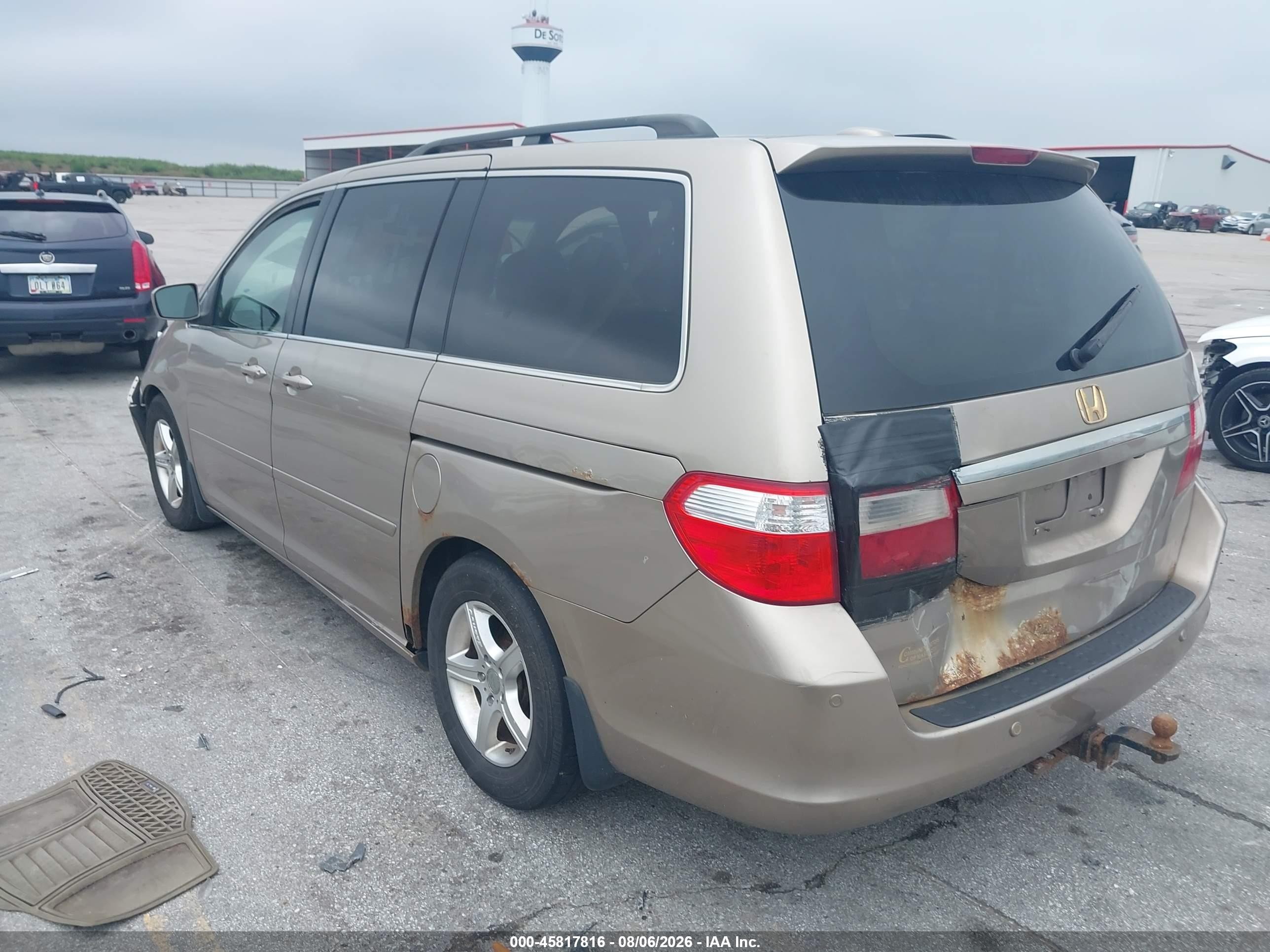 2007 Honda Odyssey Touring Beige vin: 5FNRL38877B104247