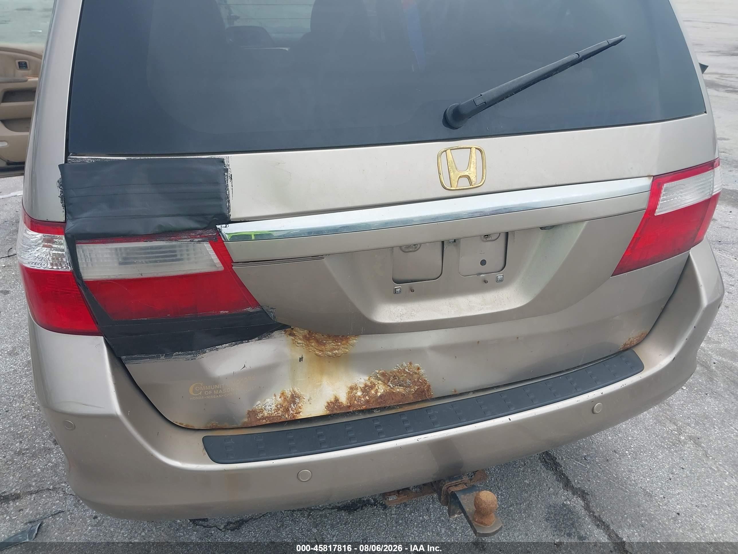 2007 Honda Odyssey Touring Beige vin: 5FNRL38877B104247