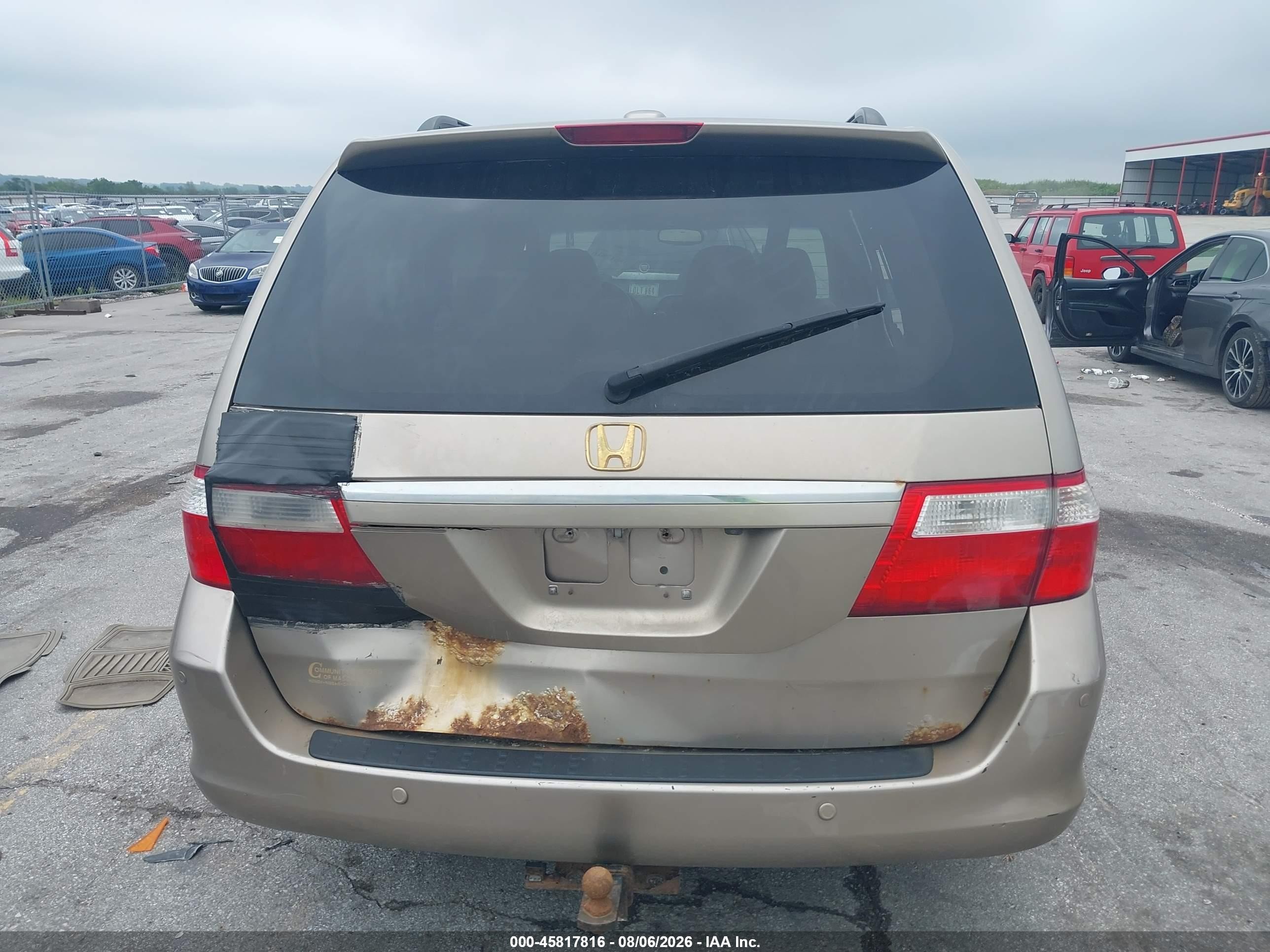 2007 Honda Odyssey Touring Beige vin: 5FNRL38877B104247