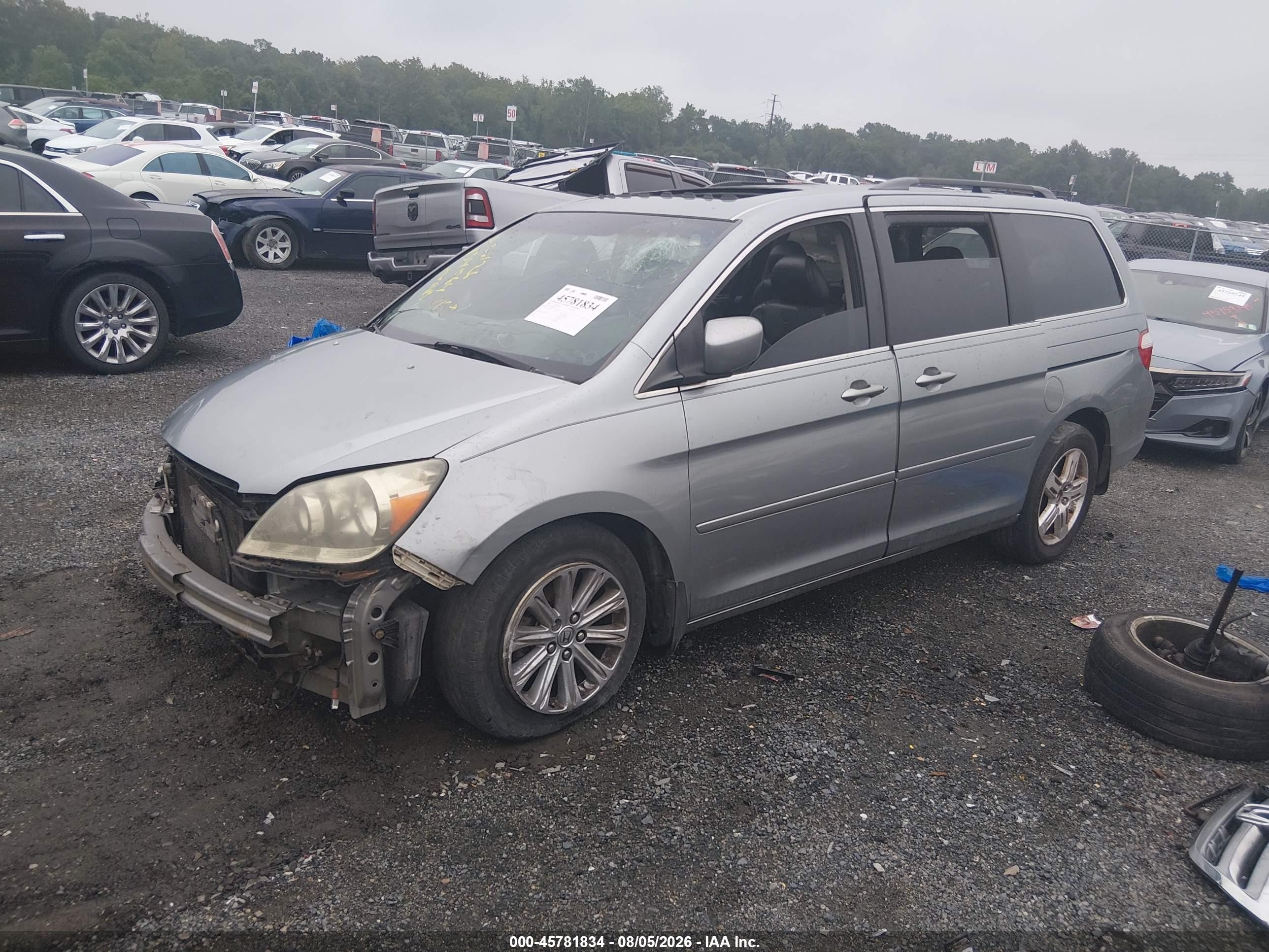 2006 Honda Odyssey Touring Blue vin: 5FNRL38886B019139