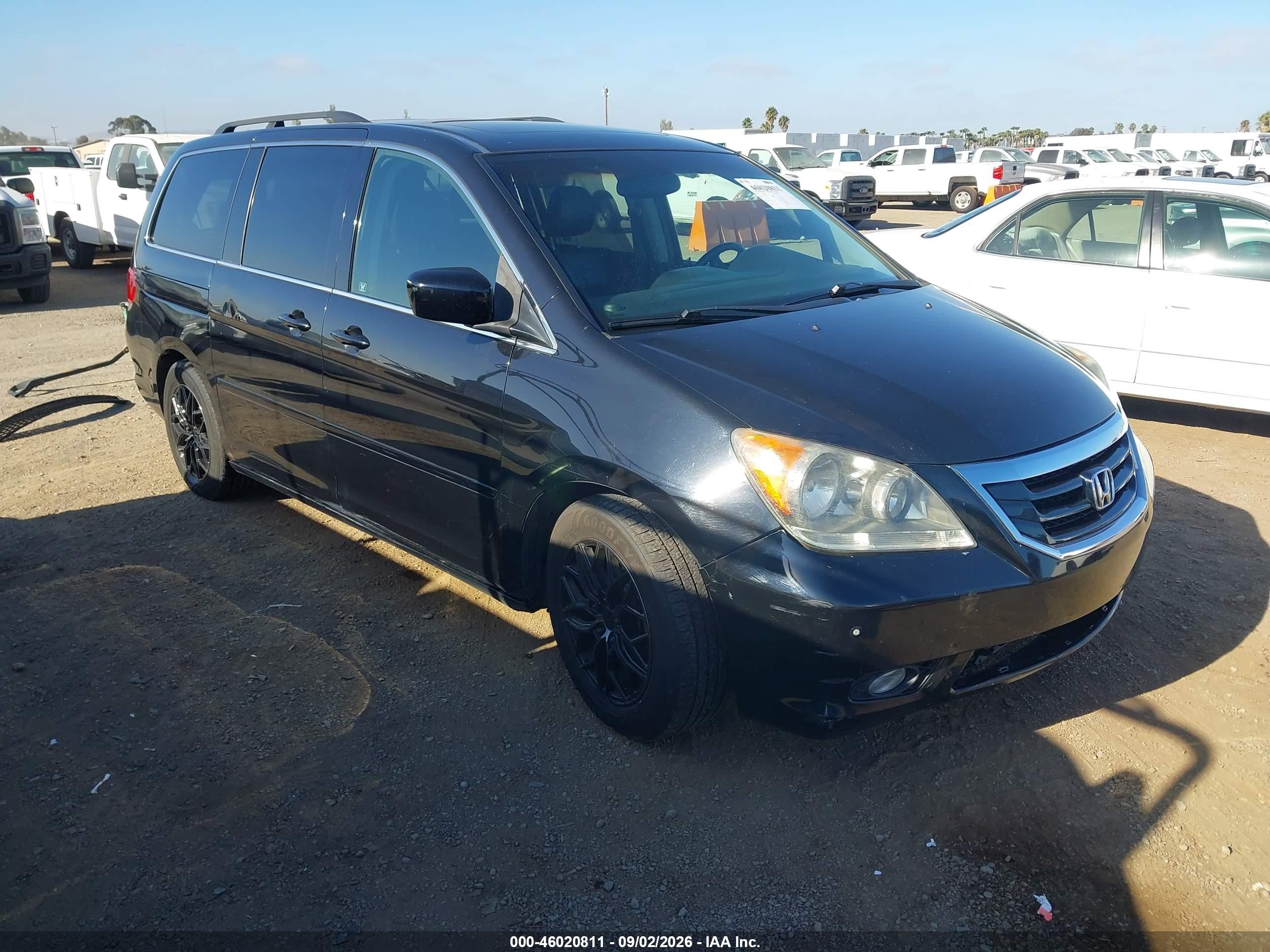 2008 Honda Odyssey Touring Black vin: 5FNRL38888B071390