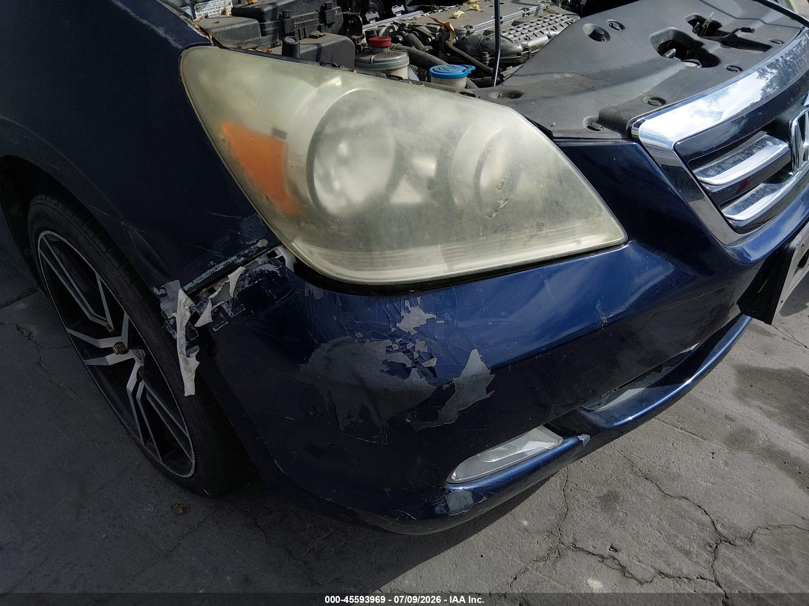2005 Honda Odyssey Touring Синий vin: 5FNRL38895B098738