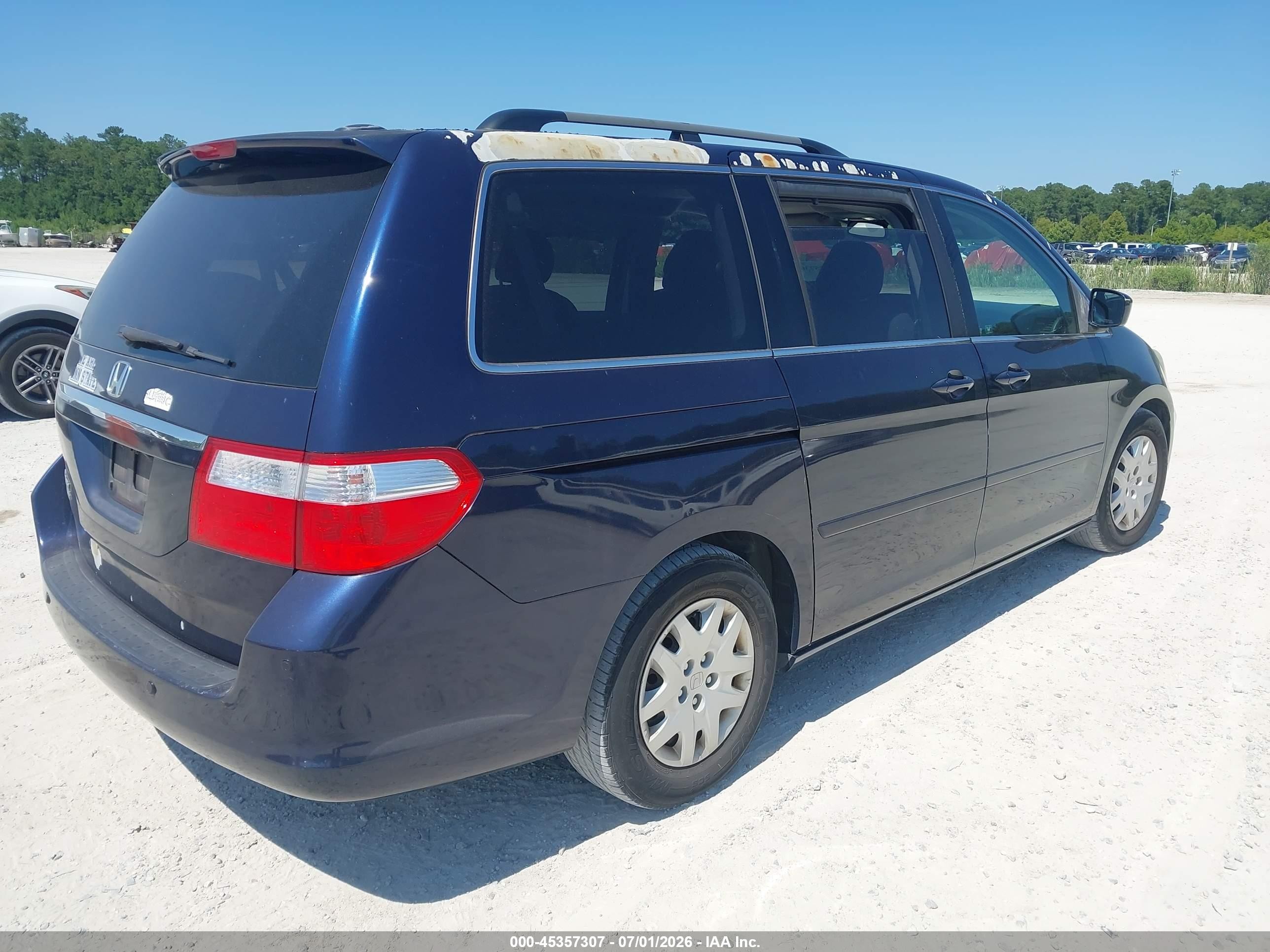 2006 Honda Odyssey Touring Blue vin: 5FNRL38896B045541