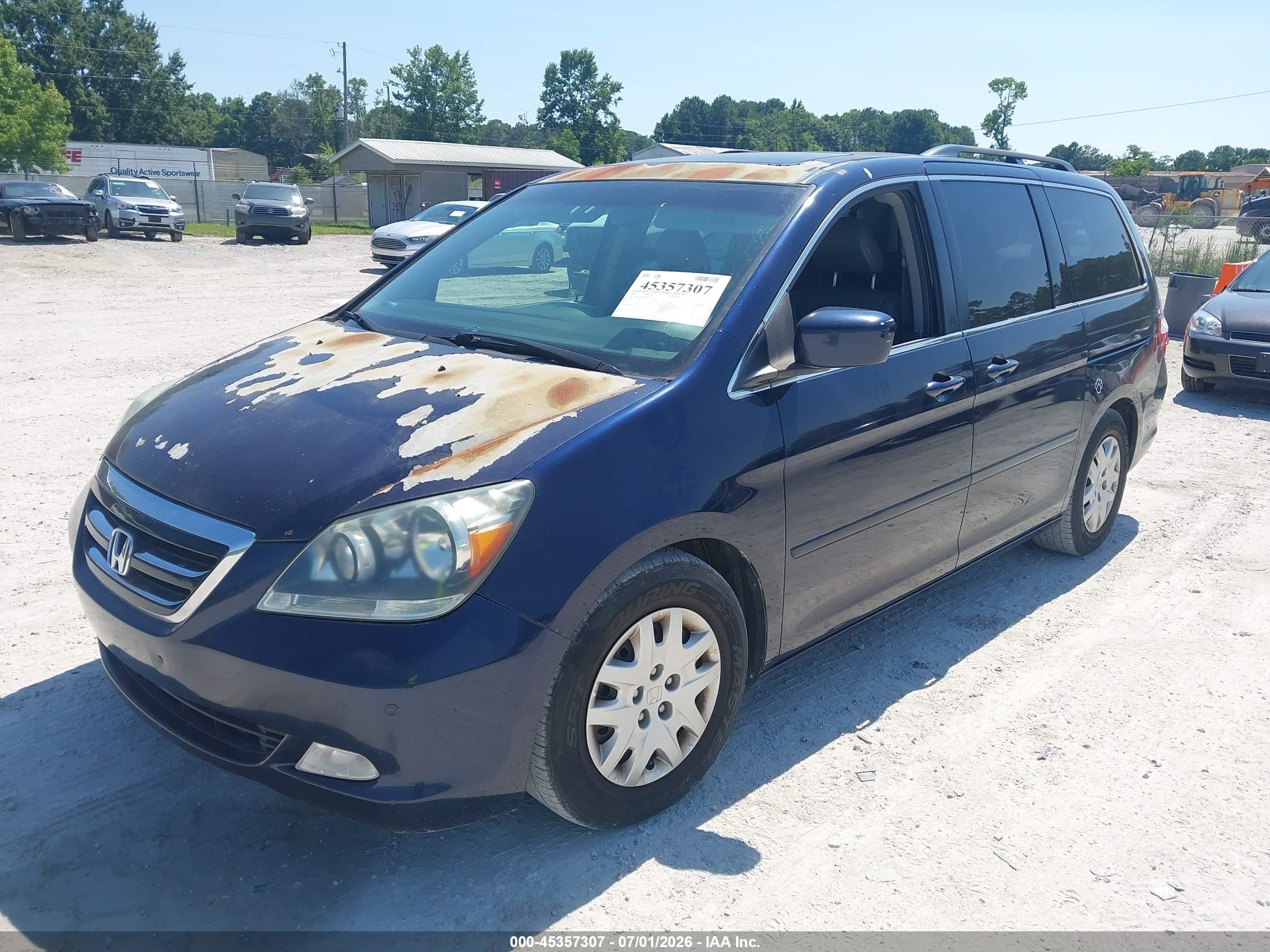 2006 Honda Odyssey Touring Blue vin: 5FNRL38896B045541