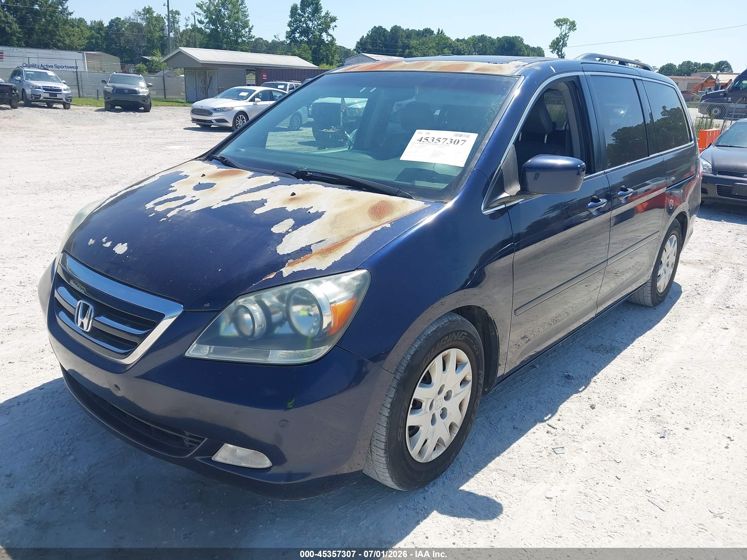 2006 Honda Odyssey Touring Blue vin: 5FNRL38896B045541