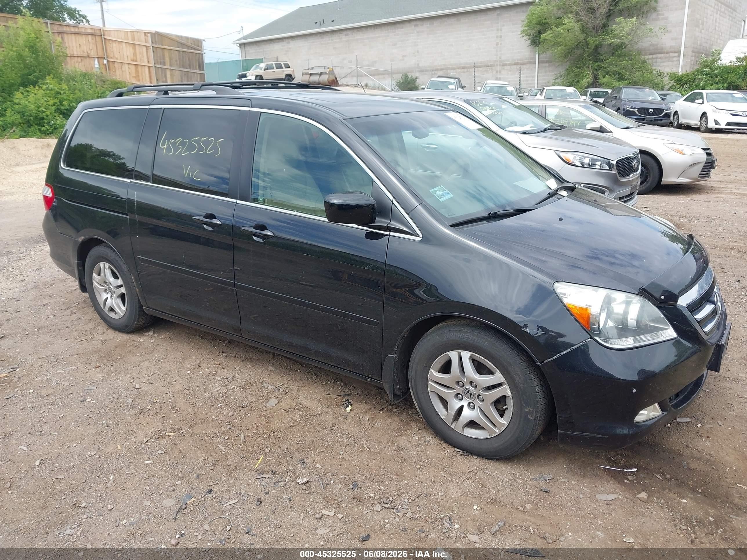 2007 Honda Odyssey Touring Black vin: 5FNRL38897B002092