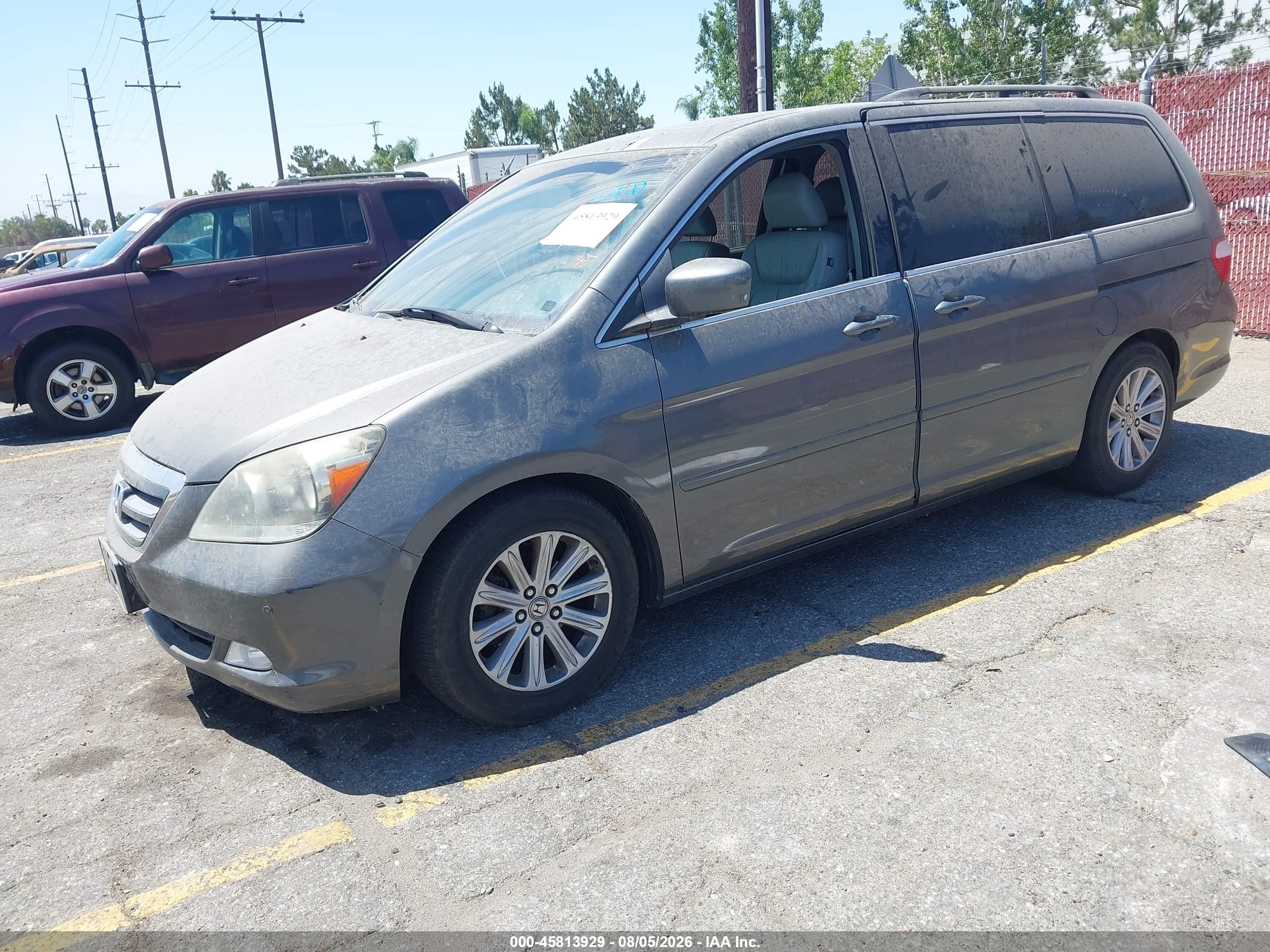 2007 Honda Odyssey Touring Gray vin: 5FNRL38897B003355