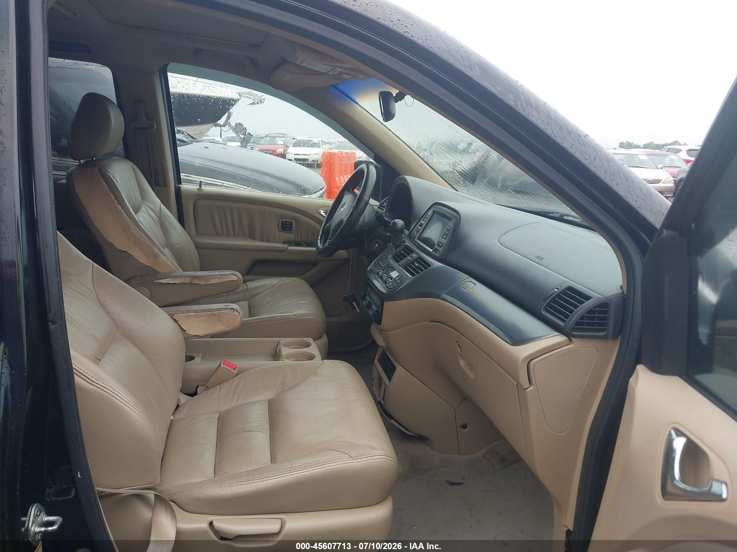 2007 Honda Odyssey Touring Black vin: 5FNRL38897B010547