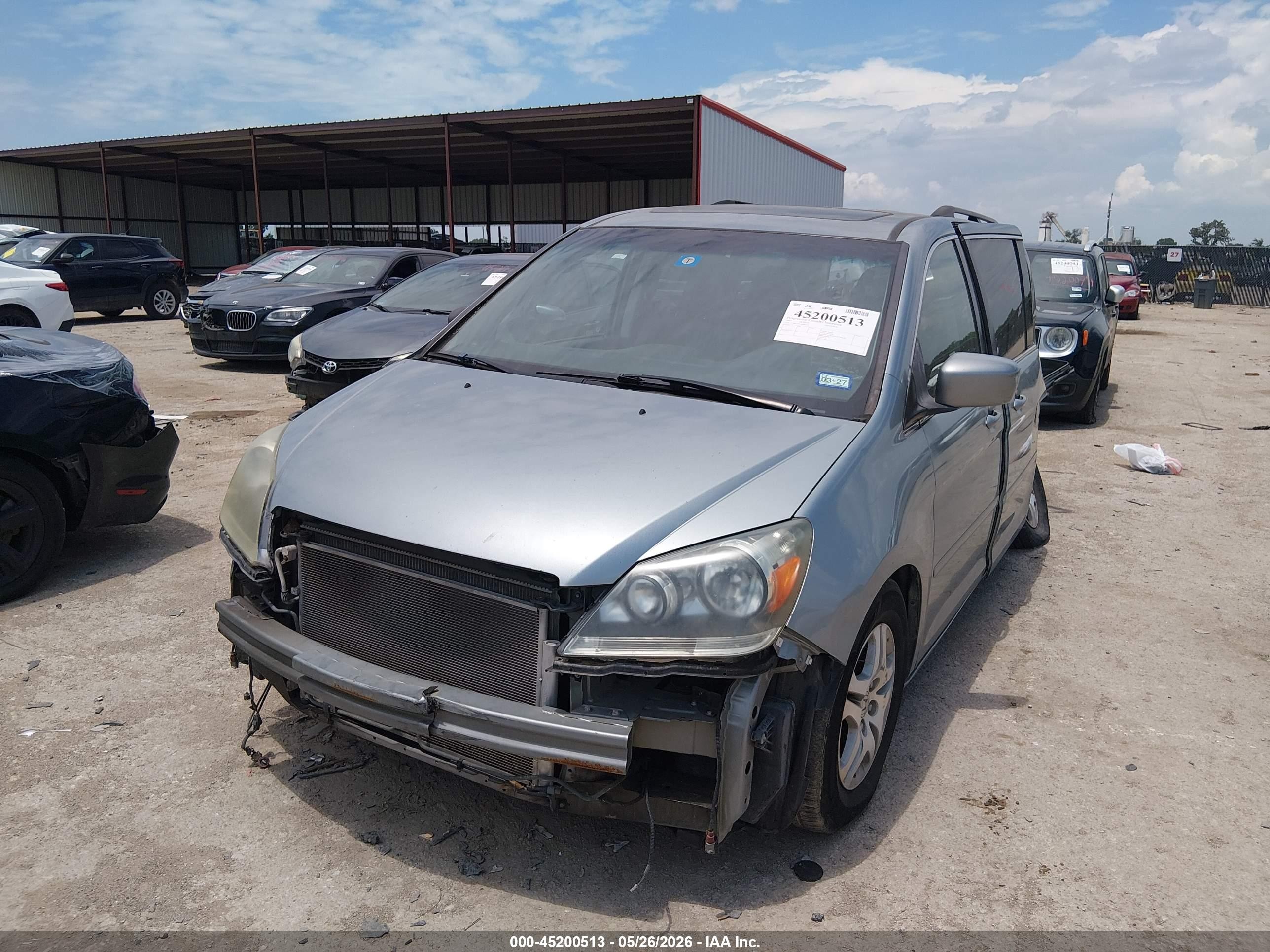 2007 Honda Odyssey Touring Silver vin: 5FNRL38897B089234