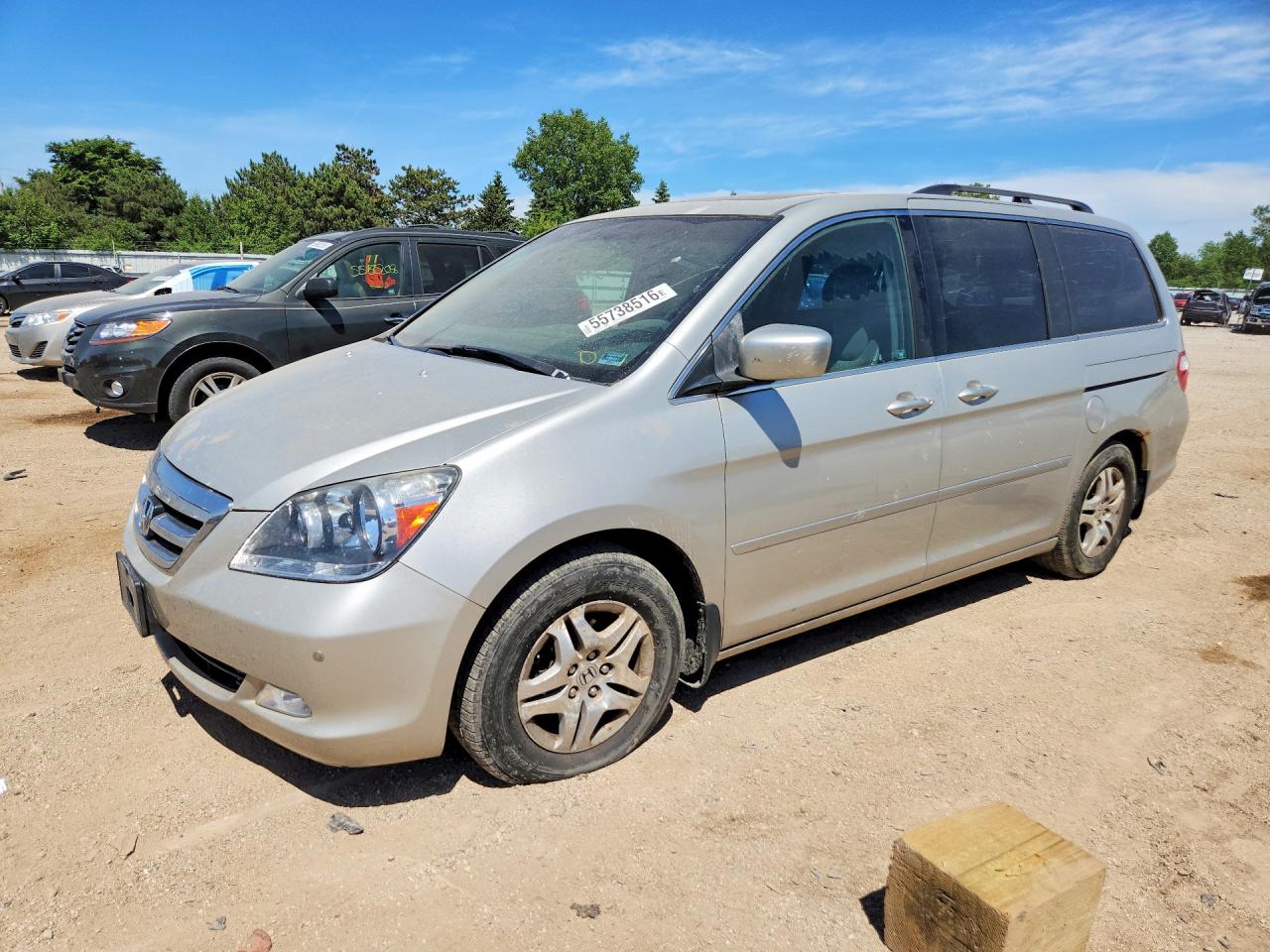 2006 Honda Odyssey Touring Silver vin: 5FNRL388X6B053843