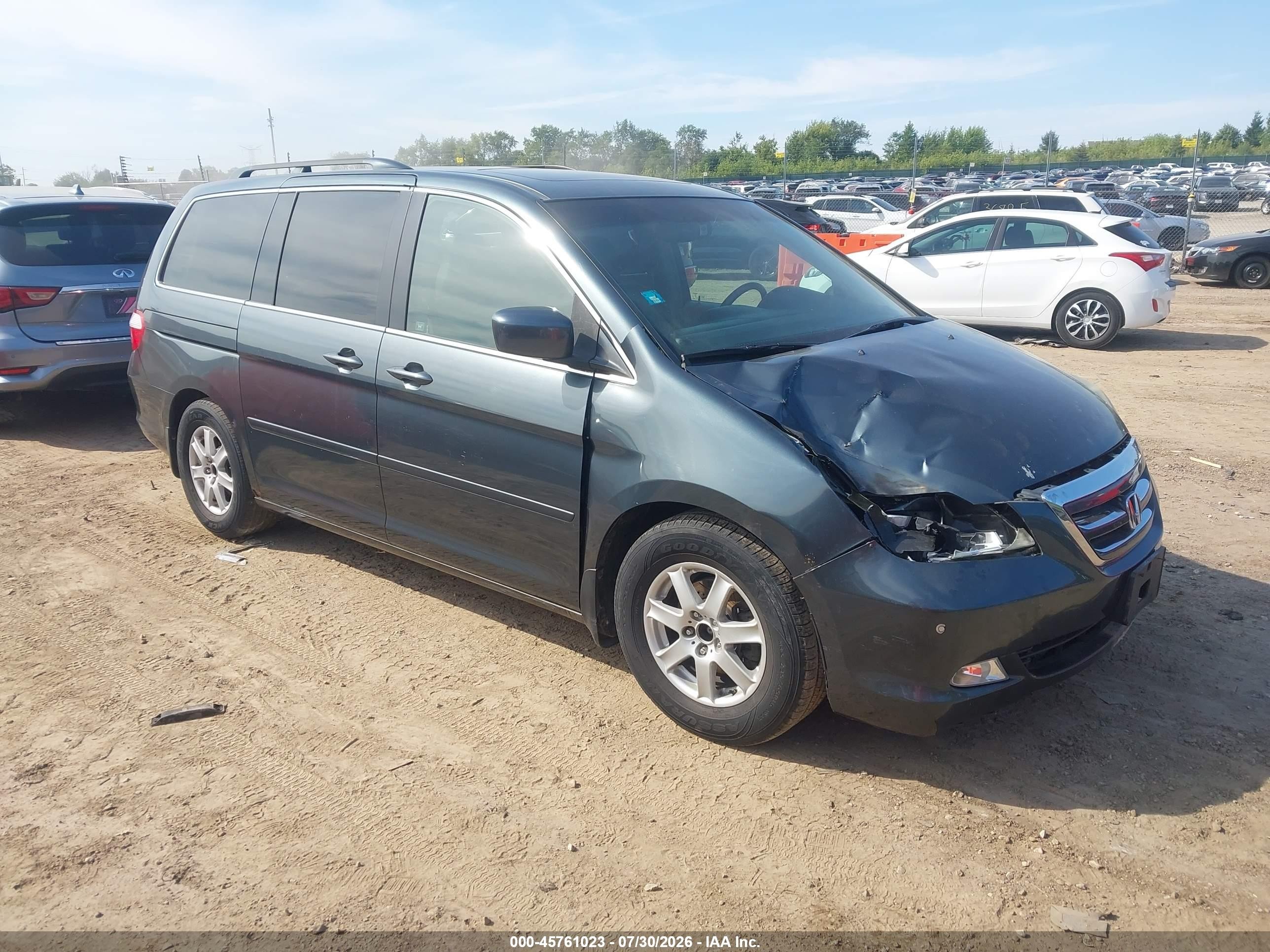 2006 Honda Odyssey Touring Gray vin: 5FNRL388X6B099723