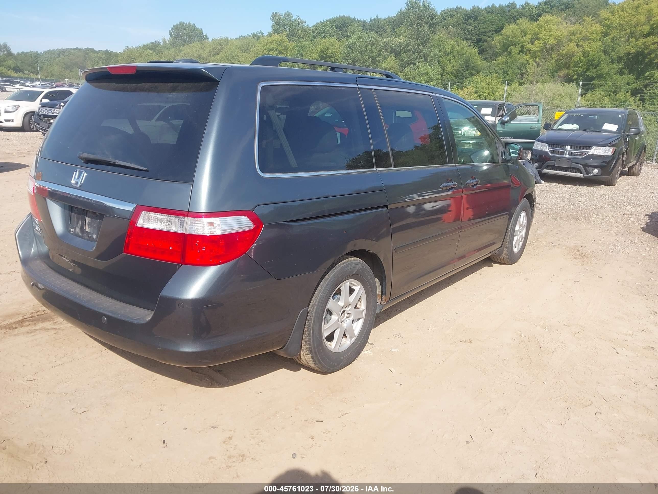2006 Honda Odyssey Touring Gray vin: 5FNRL388X6B099723