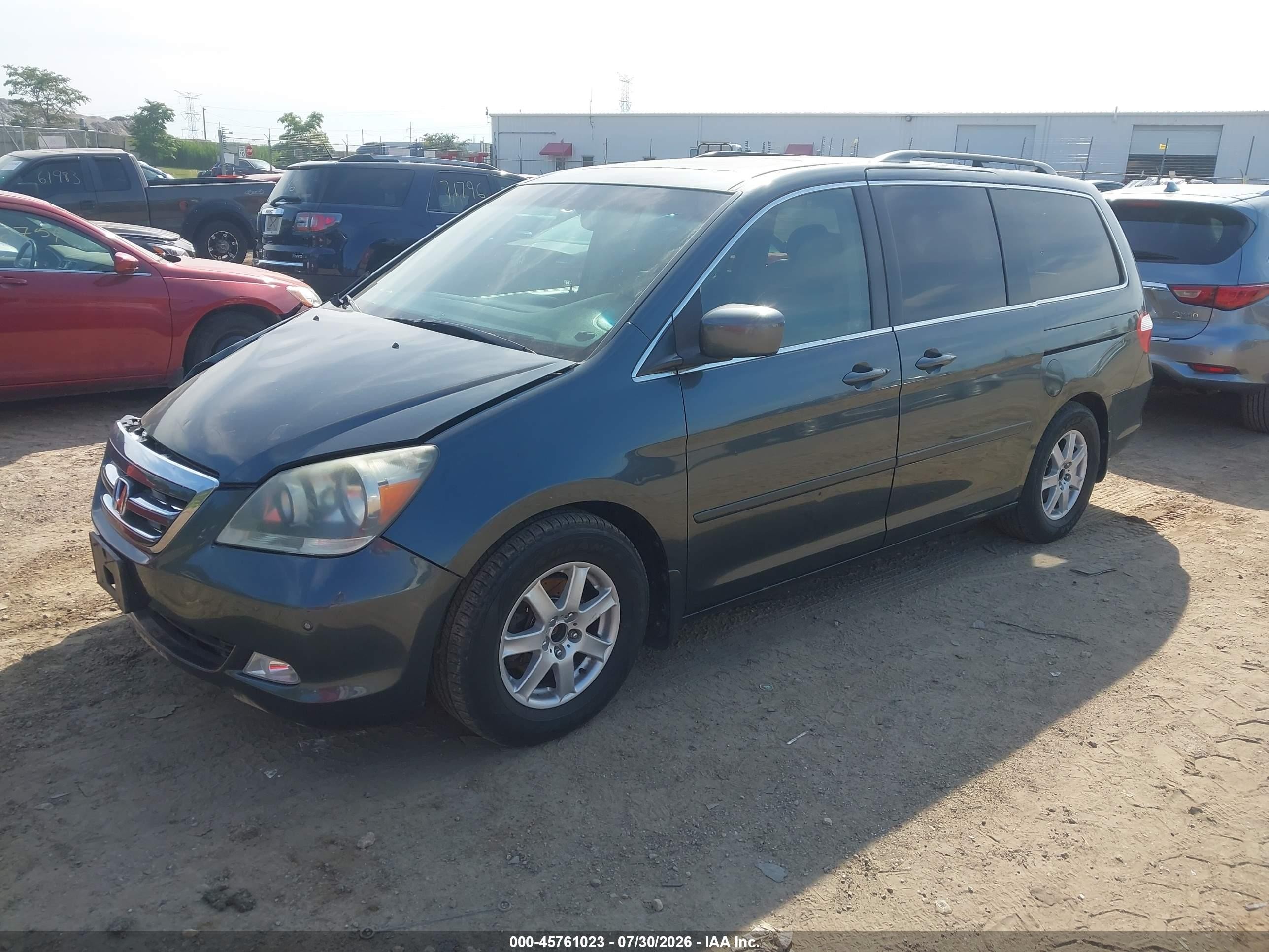 2006 Honda Odyssey Touring Gray vin: 5FNRL388X6B099723