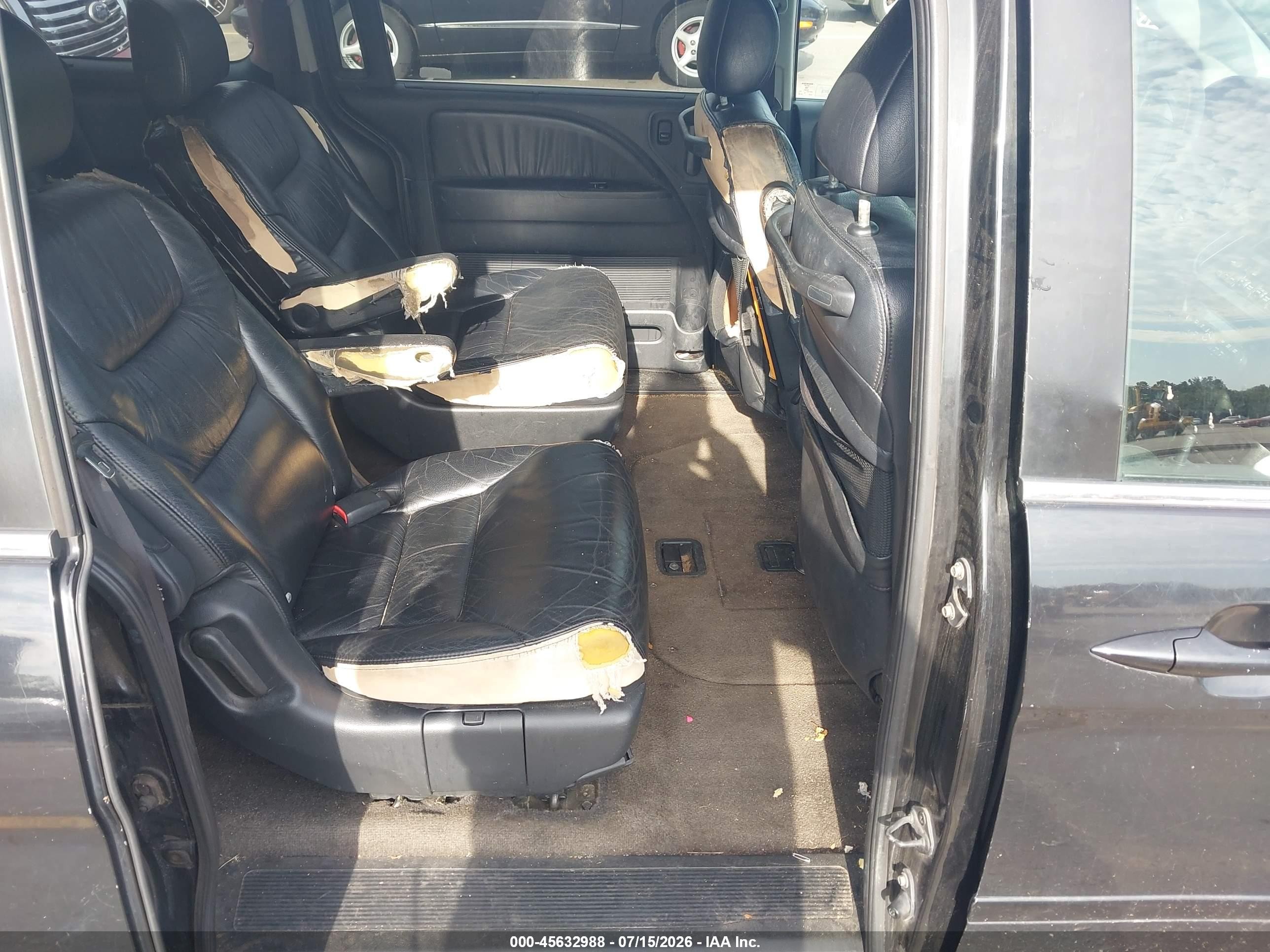 2007 Honda Odyssey Touring Black vin: 5FNRL388X7B012789