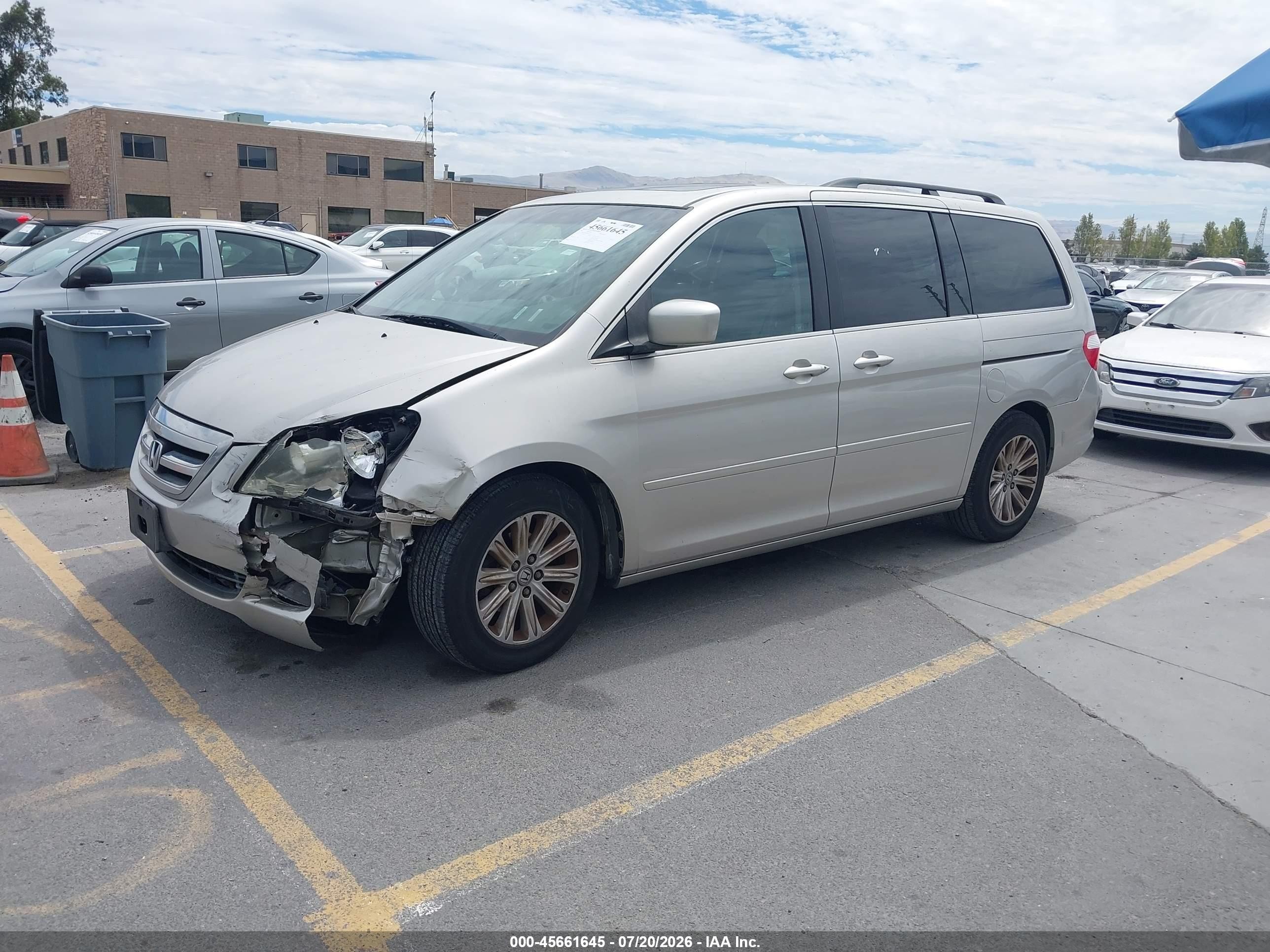 2007 Honda Odyssey Touring Серый vin: 5FNRL388X7B047722