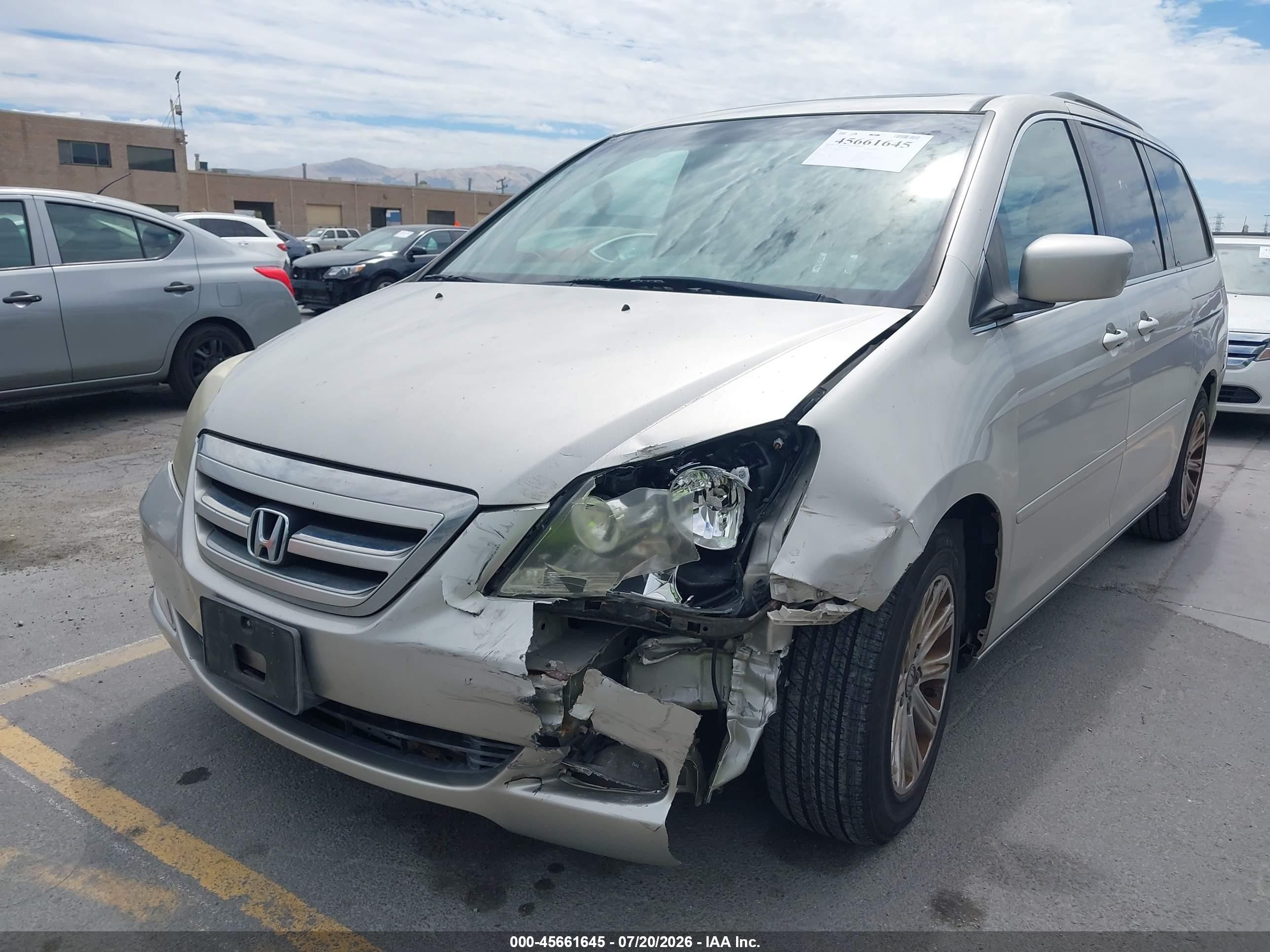 2007 Honda Odyssey Touring Серый vin: 5FNRL388X7B047722