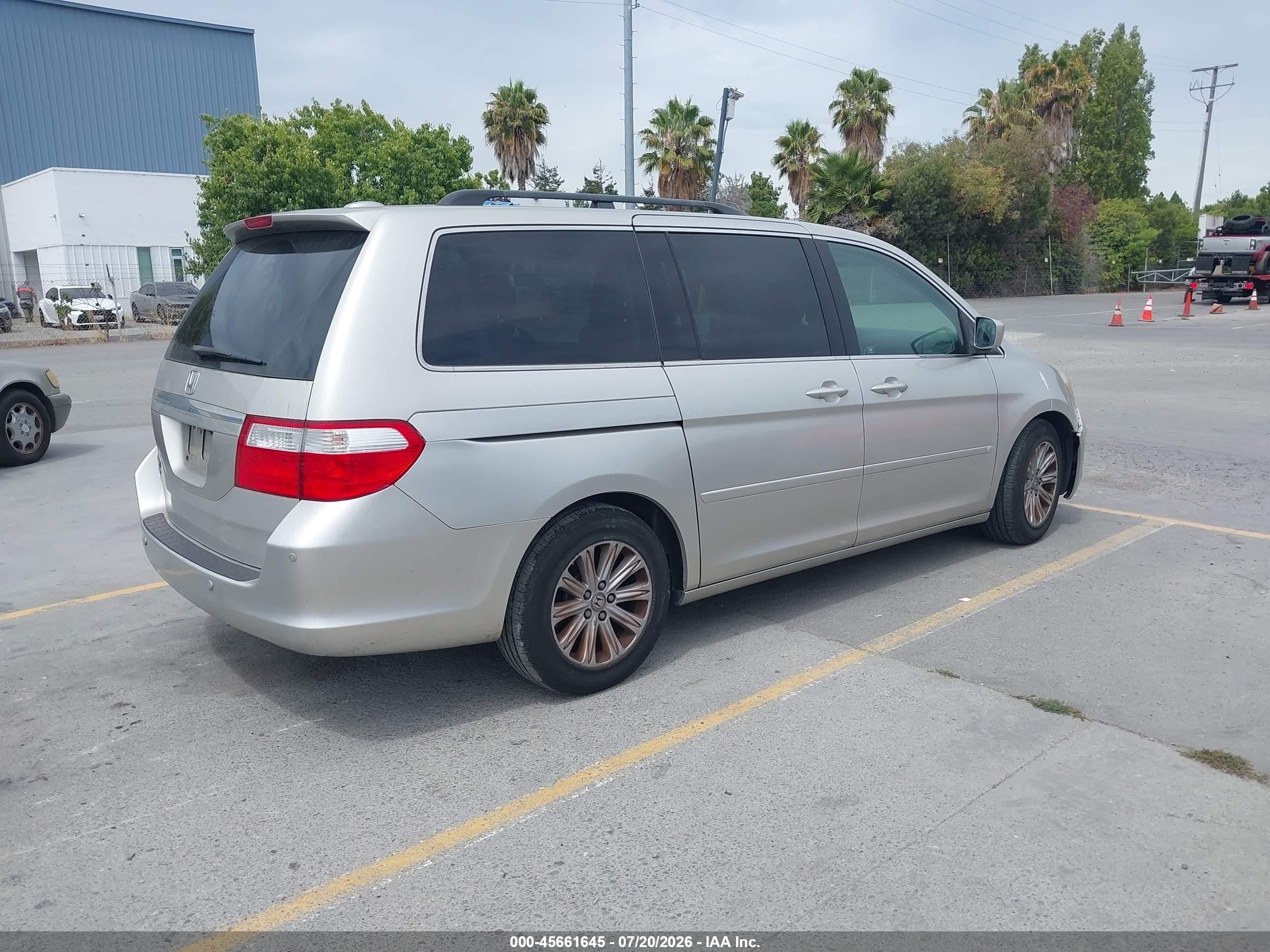 2007 Honda Odyssey Touring Серый vin: 5FNRL388X7B047722