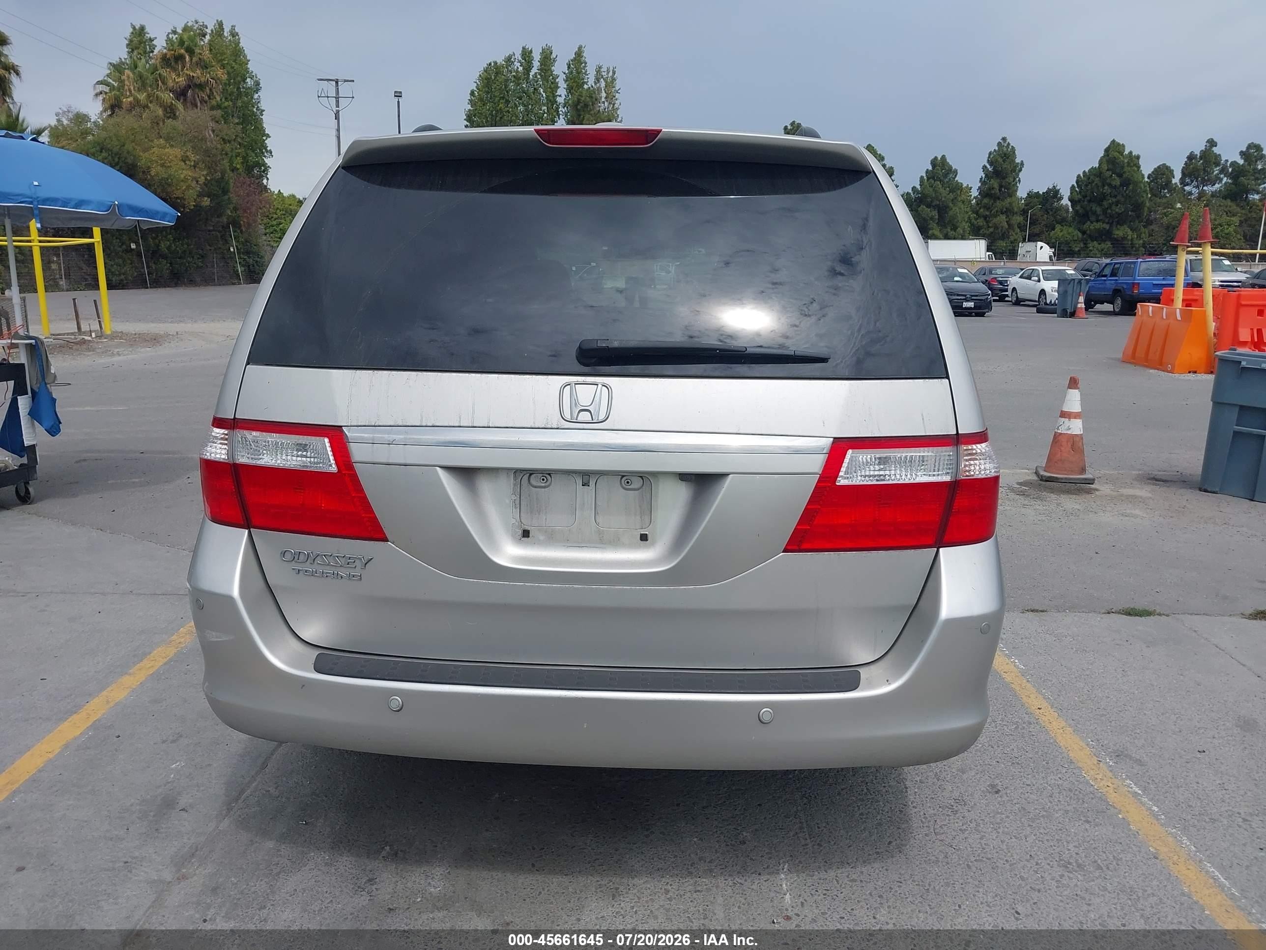 2007 Honda Odyssey Touring Серый vin: 5FNRL388X7B047722