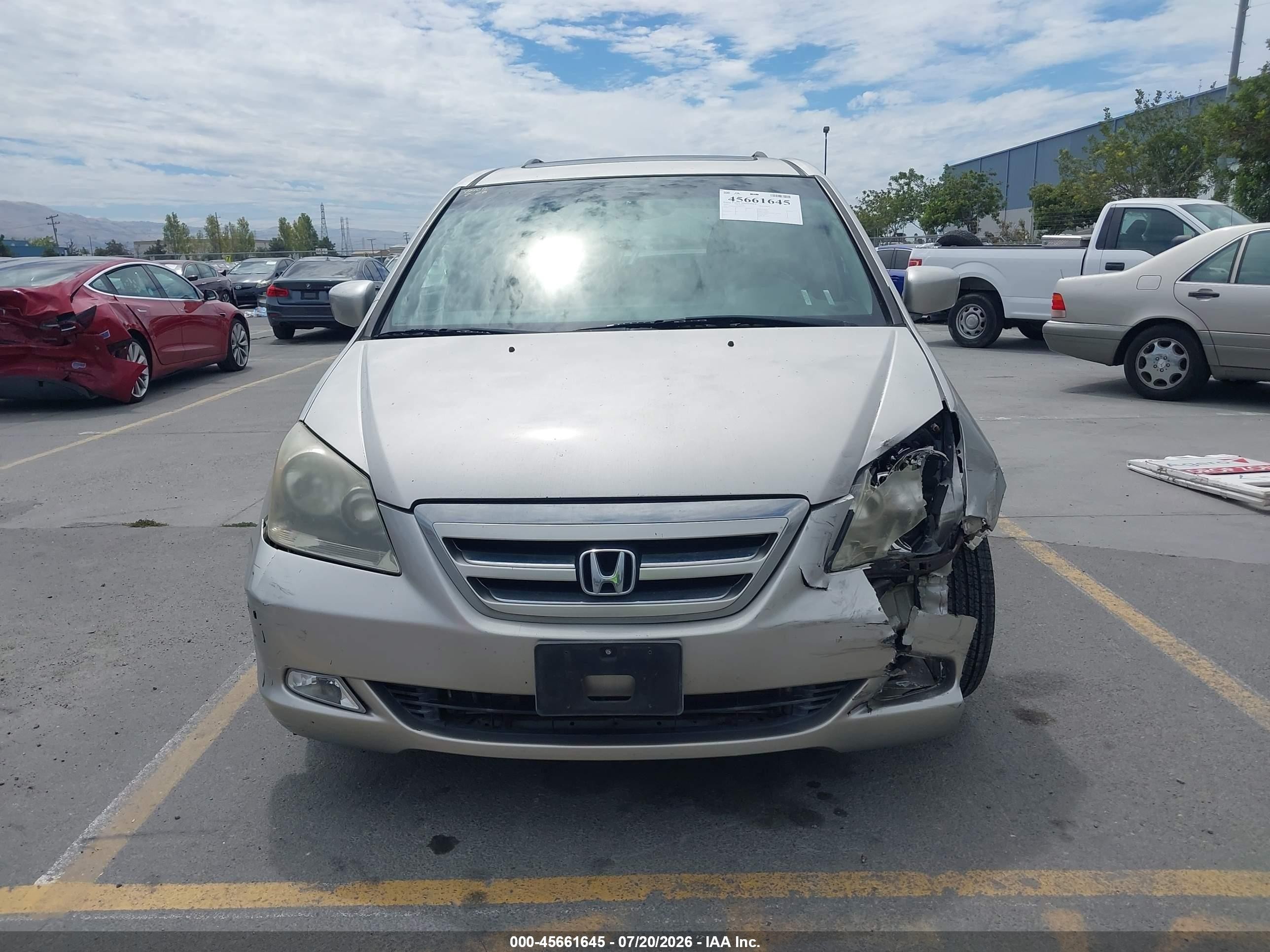 2007 Honda Odyssey Touring Серый vin: 5FNRL388X7B047722