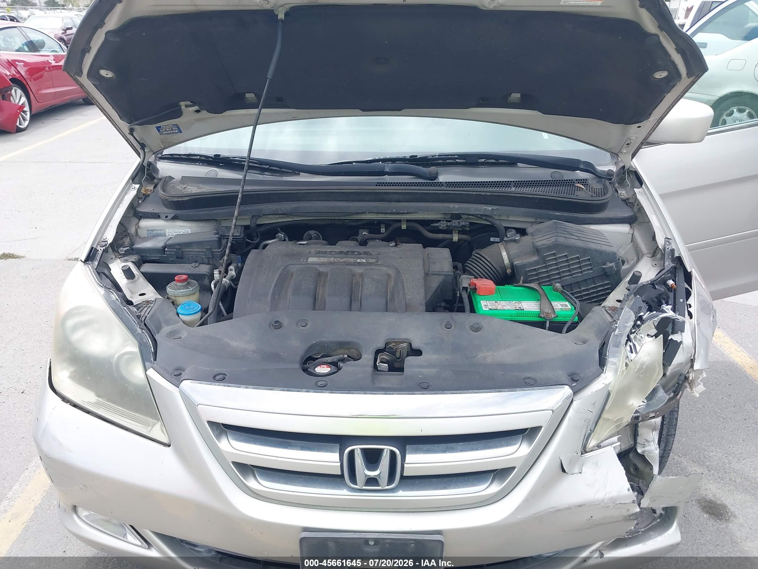 2007 Honda Odyssey Touring Серый vin: 5FNRL388X7B047722