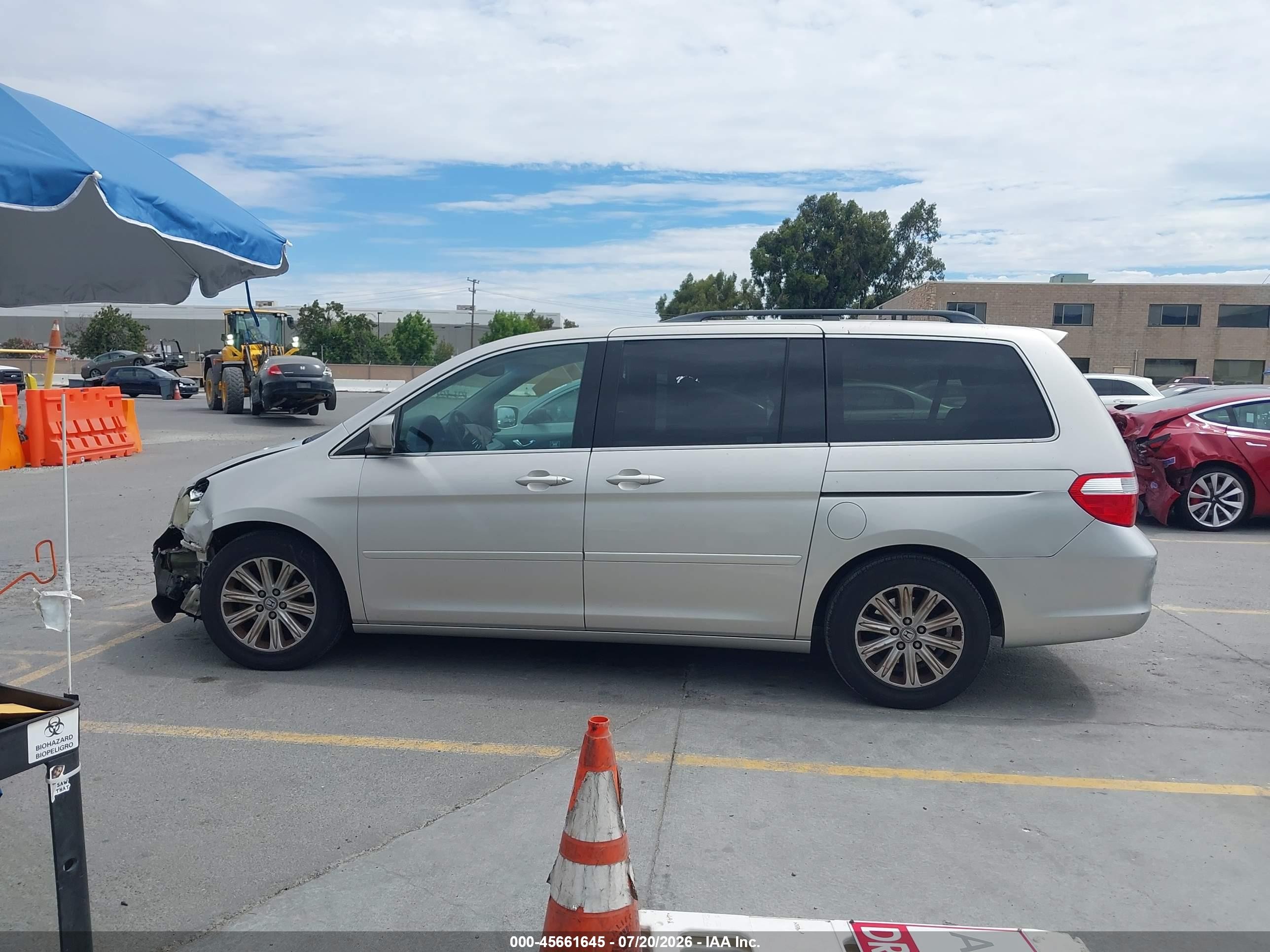 2007 Honda Odyssey Touring Серый vin: 5FNRL388X7B047722