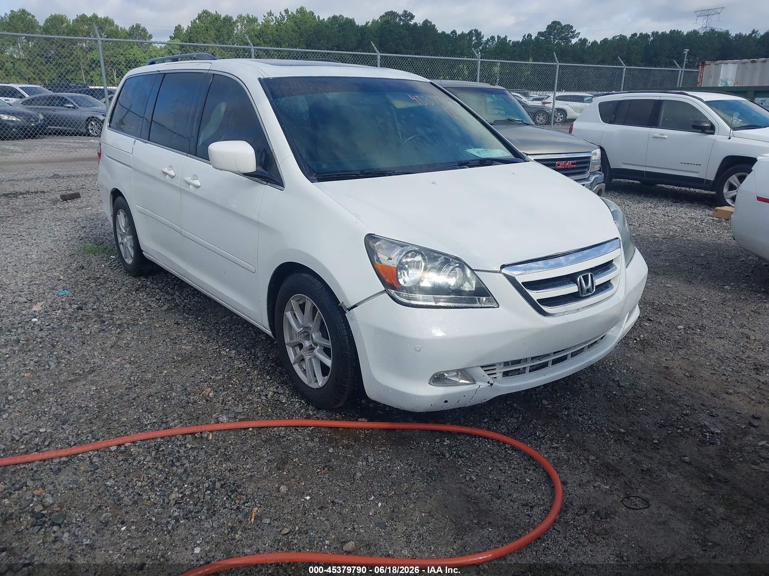 2007 Honda Odyssey Touring Белый vin: 5FNRL388X7B069395