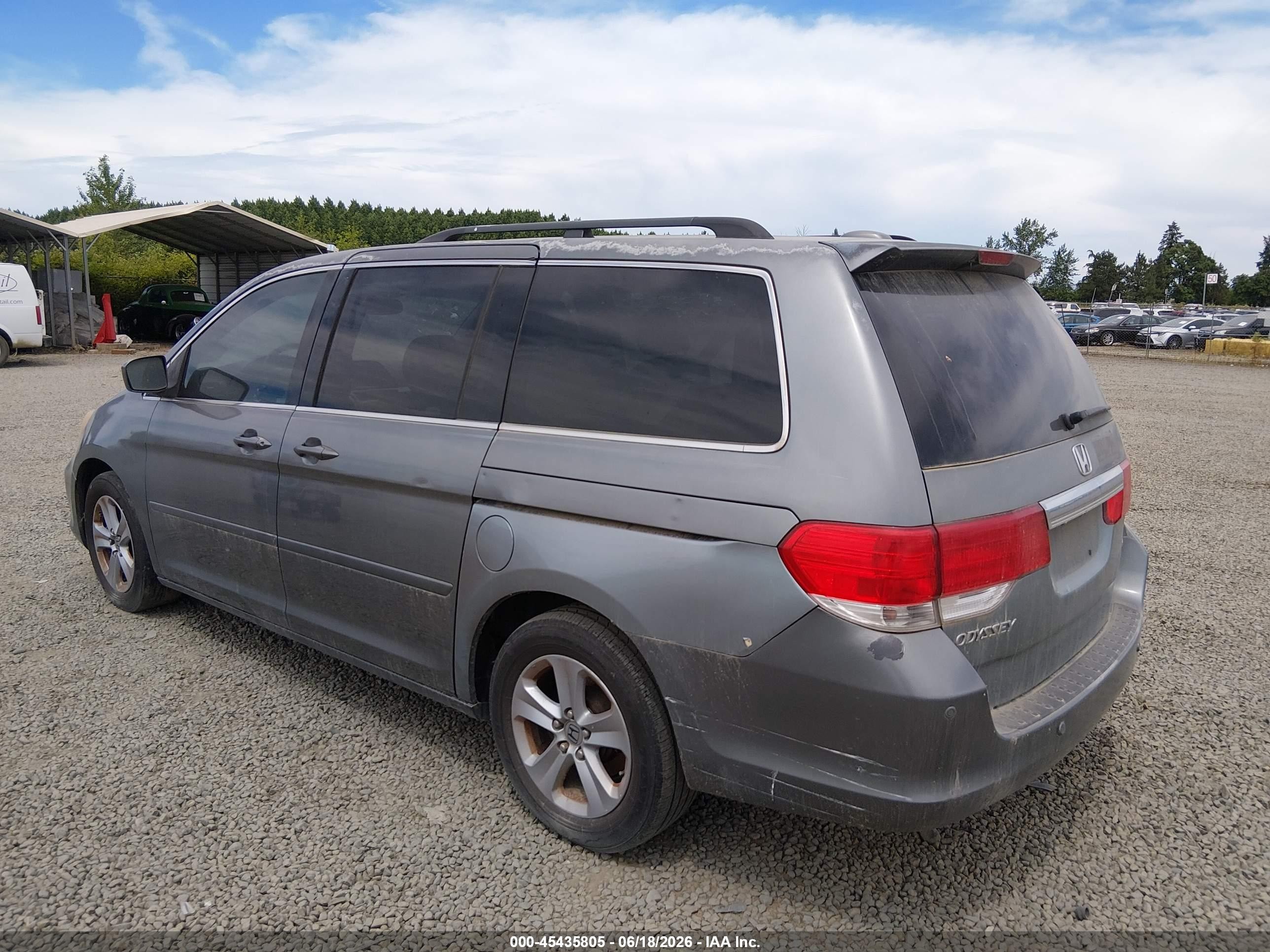 2009 Honda Odyssey Touring Light Blue vin: 5FNRL38909B044016