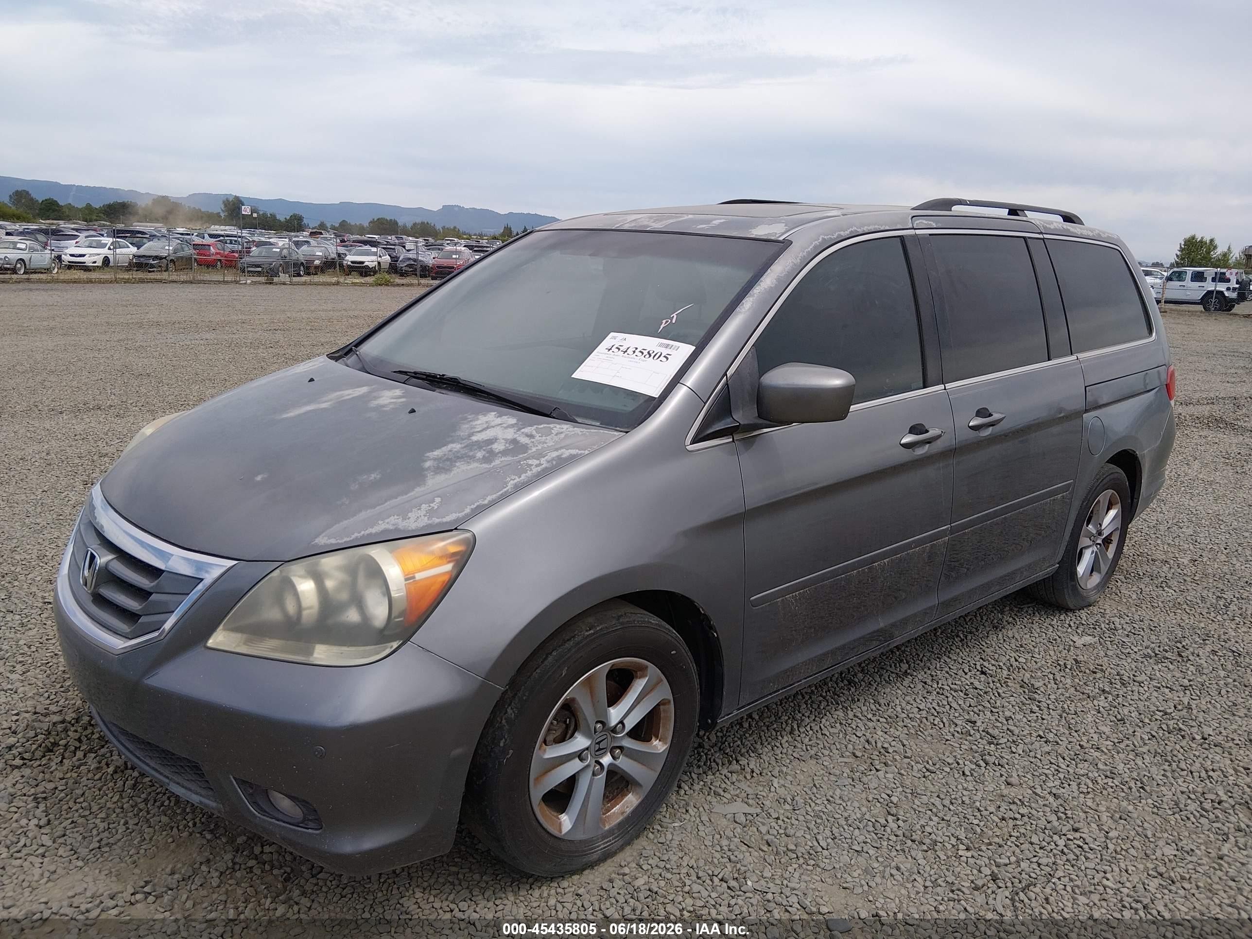 2009 Honda Odyssey Touring Light Blue vin: 5FNRL38909B044016