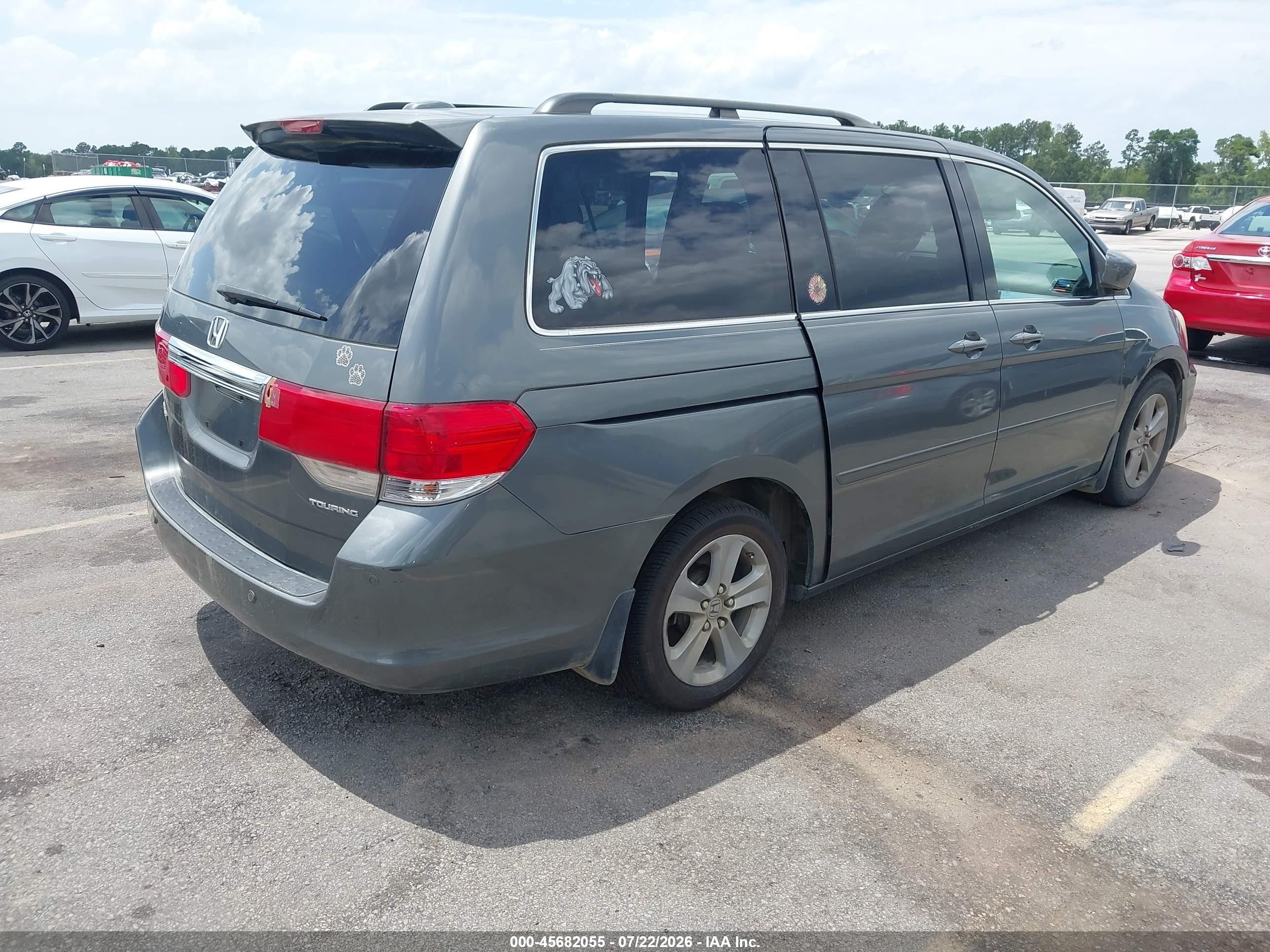 2008 Honda Odyssey Touring Gray vin: 5FNRL38948B069256