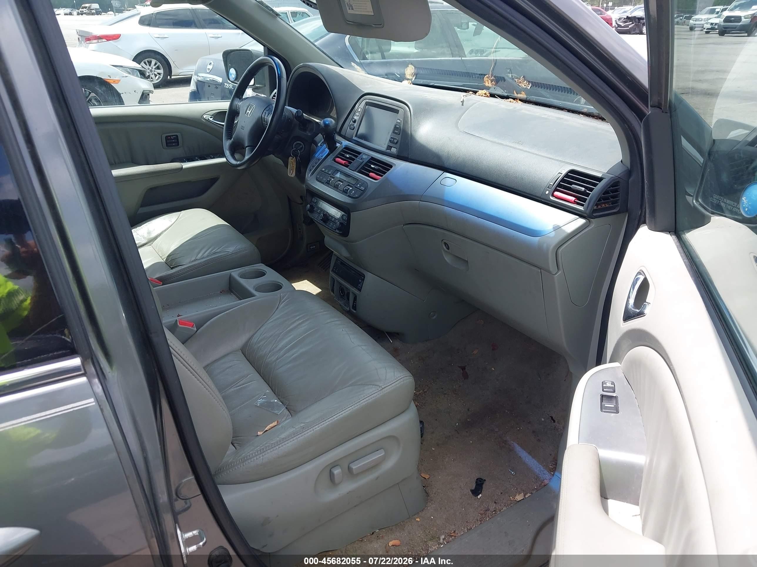 2008 Honda Odyssey Touring Gray vin: 5FNRL38948B069256