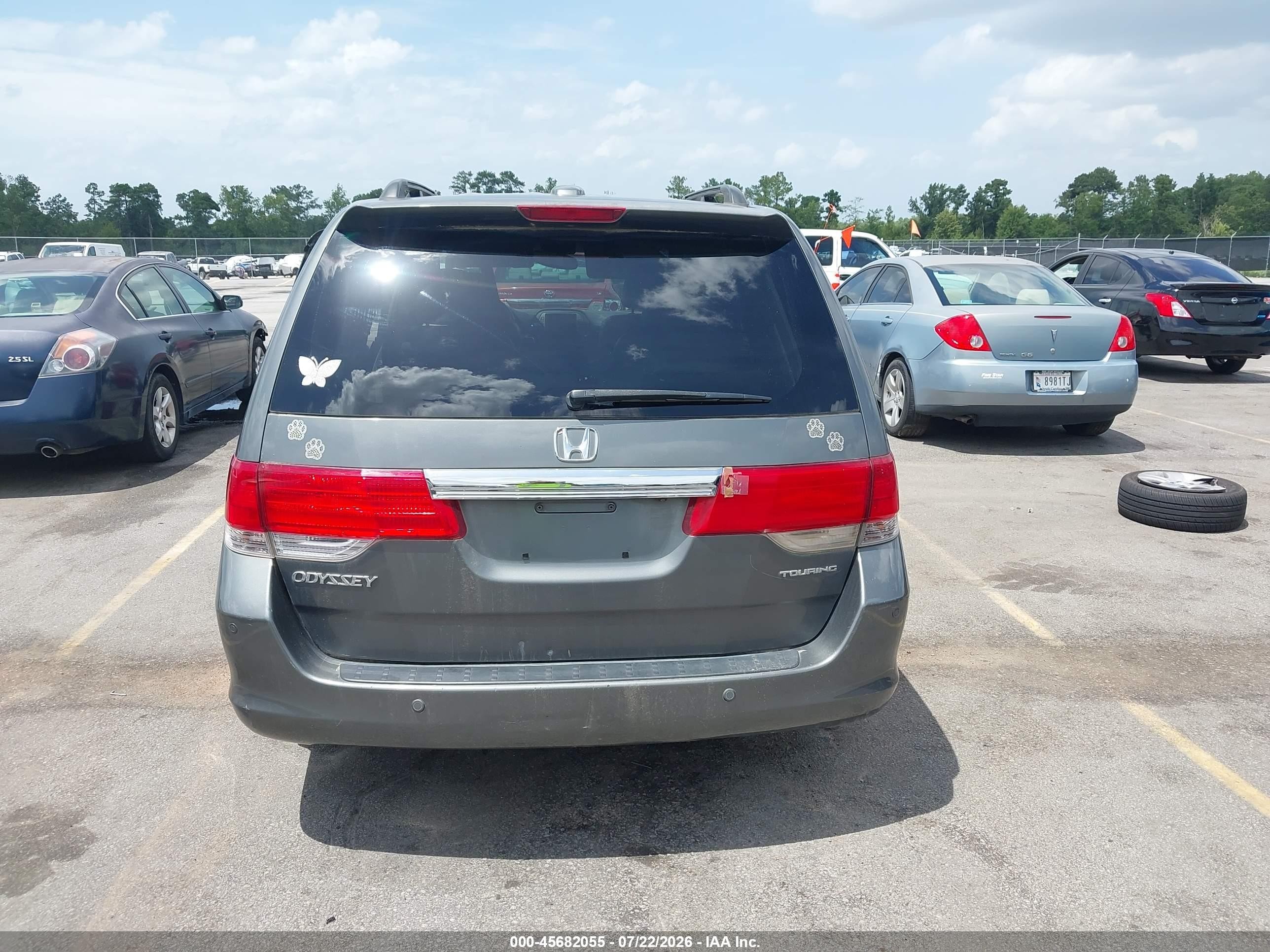 2008 Honda Odyssey Touring Gray vin: 5FNRL38948B069256