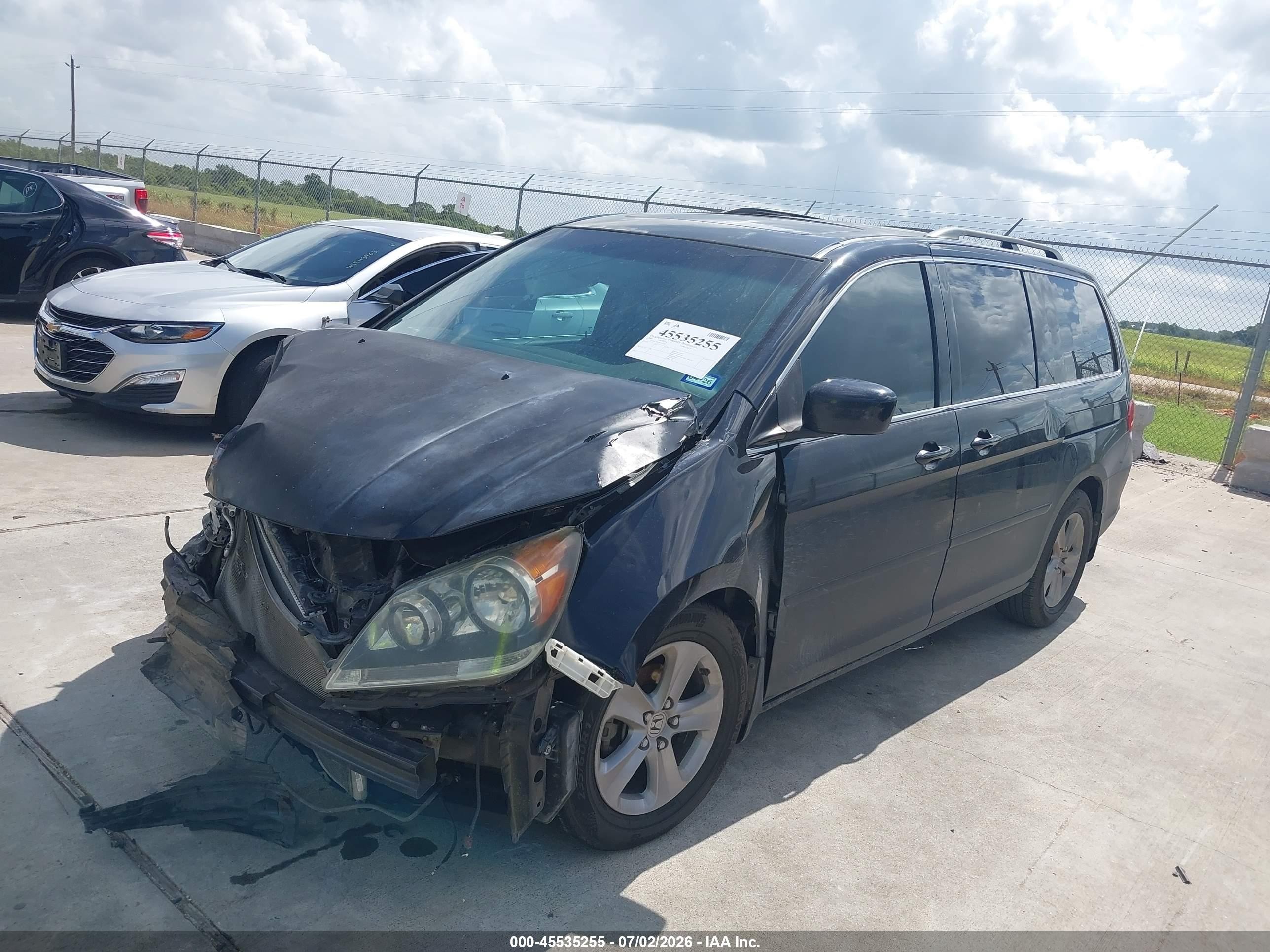 2008 Honda Odyssey Touring Black vin: 5FNRL38958B011382