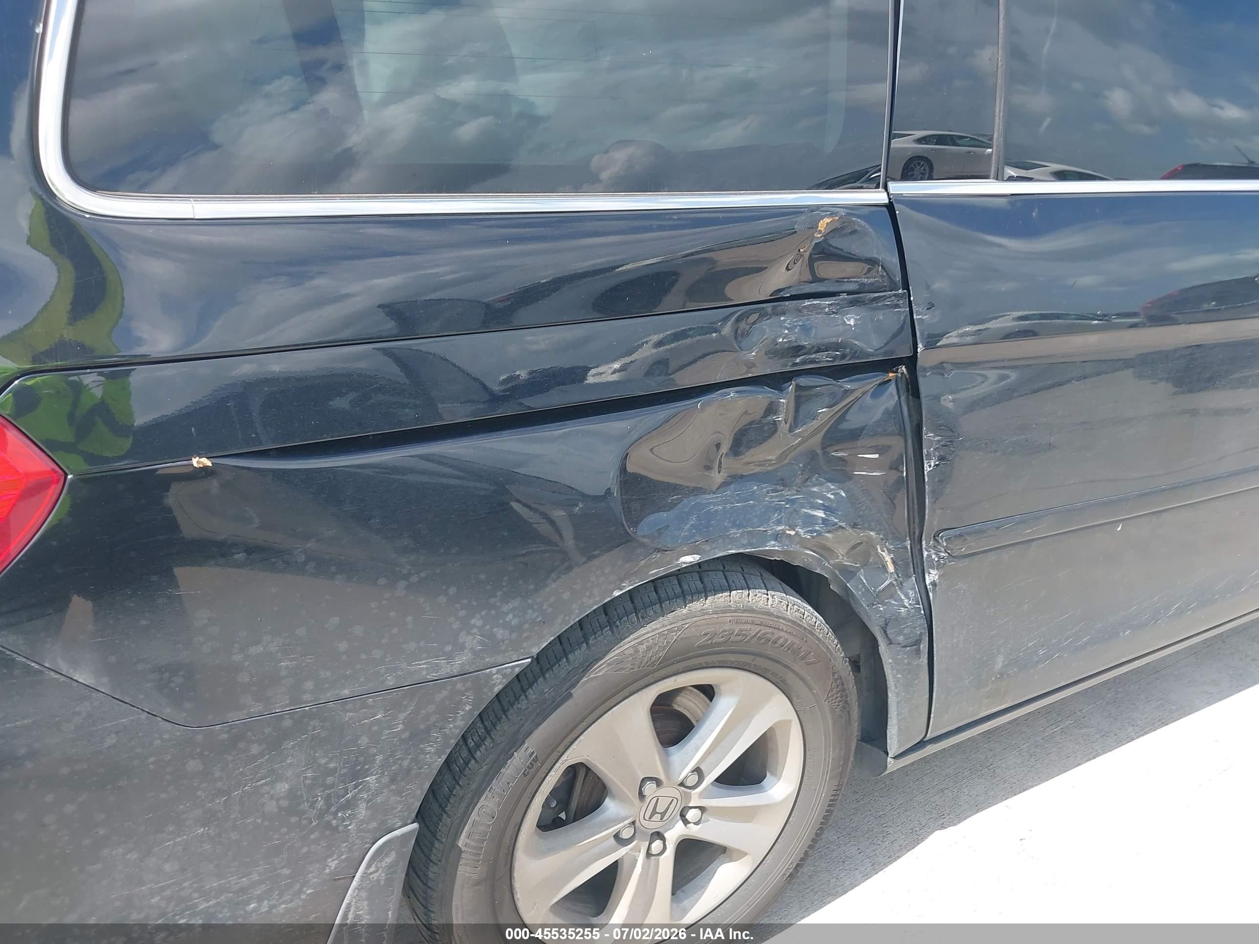 2008 Honda Odyssey Touring Black vin: 5FNRL38958B011382