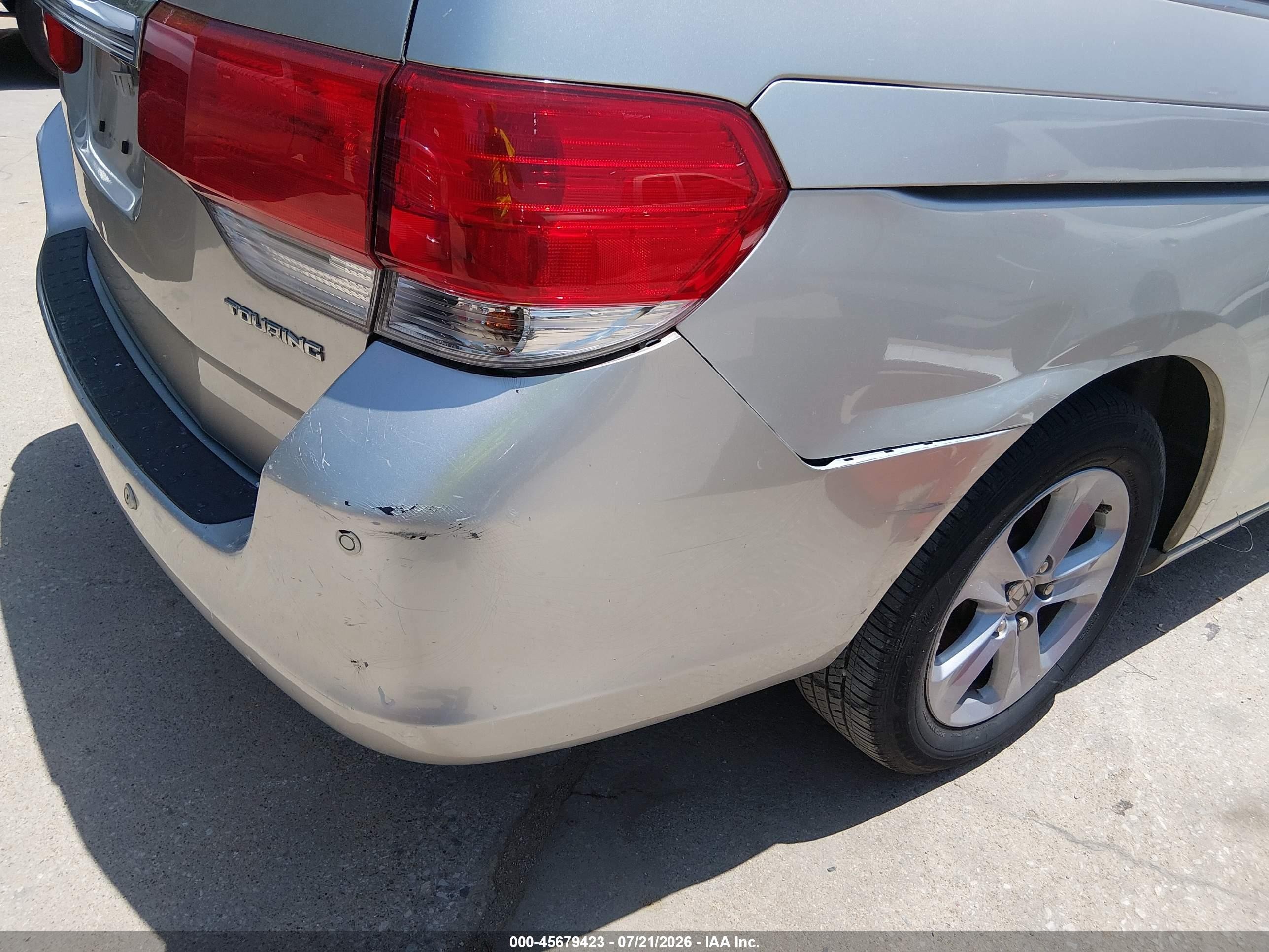 2008 Honda Odyssey Touring Gray vin: 5FNRL38958B024858
