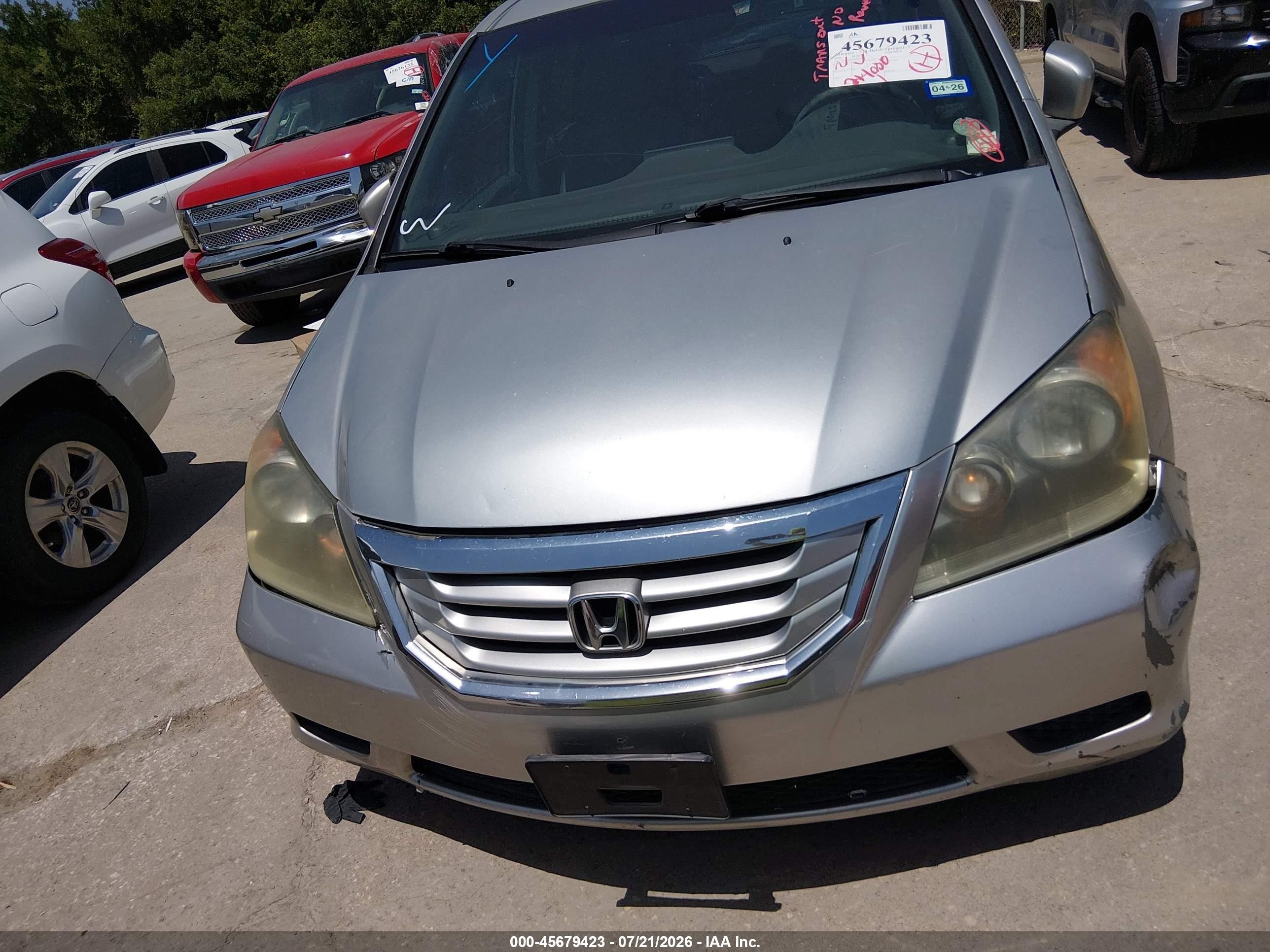 2008 Honda Odyssey Touring Gray vin: 5FNRL38958B024858