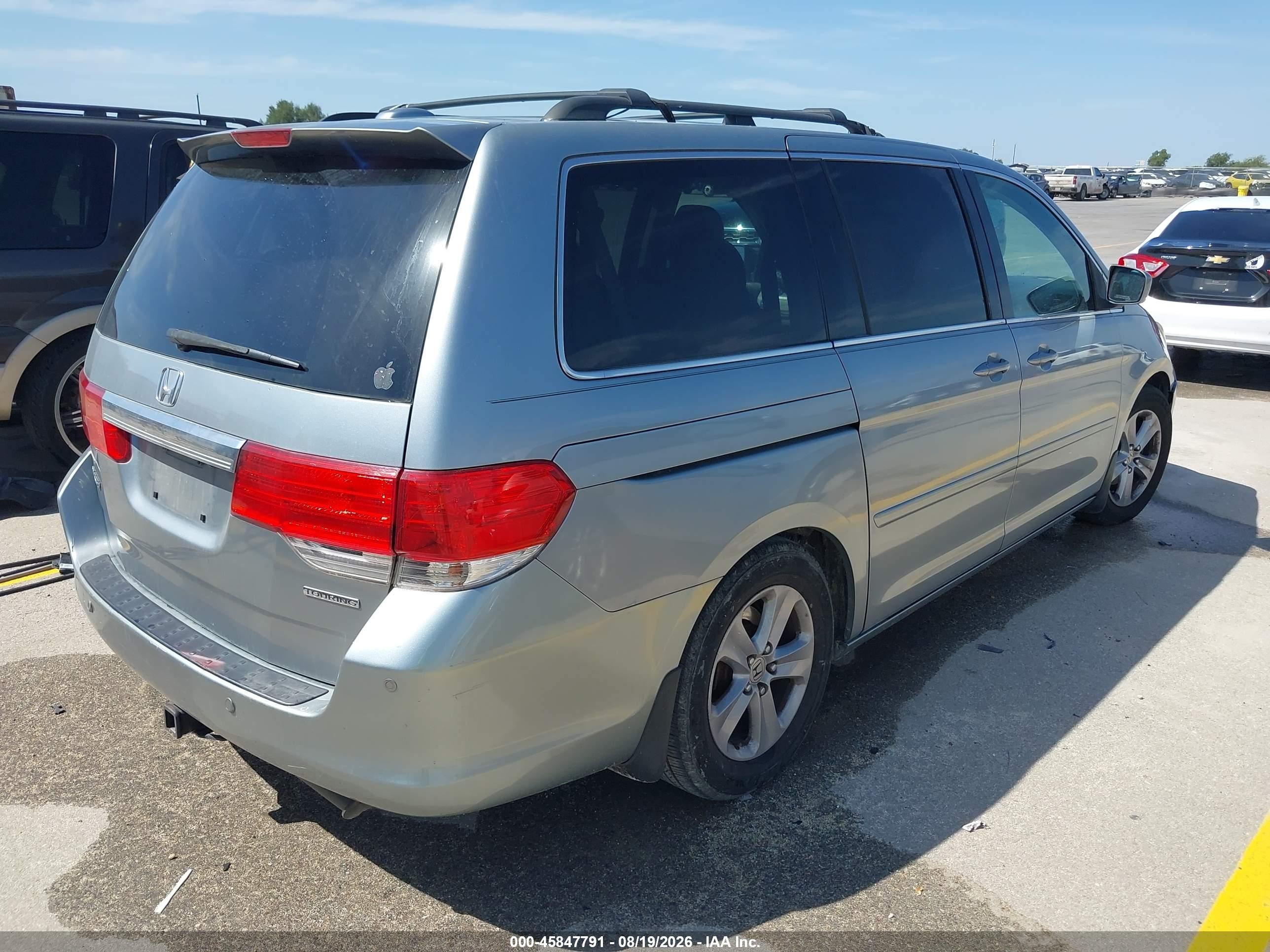 2009 Honda Odyssey Touring Light Blue vin: 5FNRL38959B022495