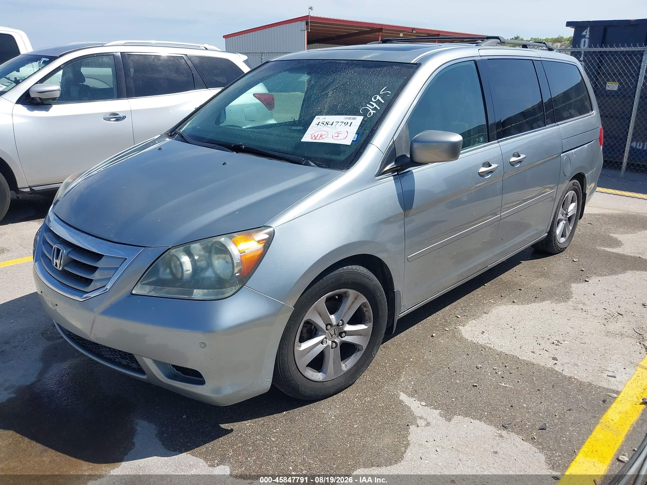 2009 Honda Odyssey Touring Light Blue vin: 5FNRL38959B022495